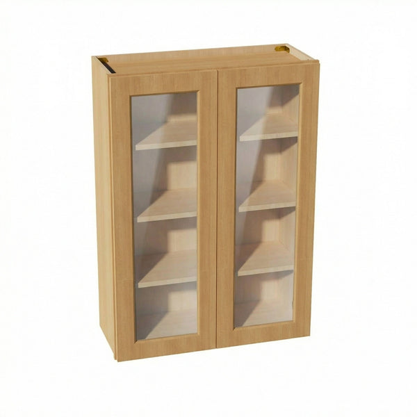 Shaker Glass Door Wall Cabinet 30" (W3042GD) · Ardelle - Timber - Hero