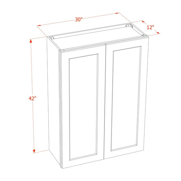 Shaker Glass Door Wall Cabinet 30" (W3042GD) · Ardelle