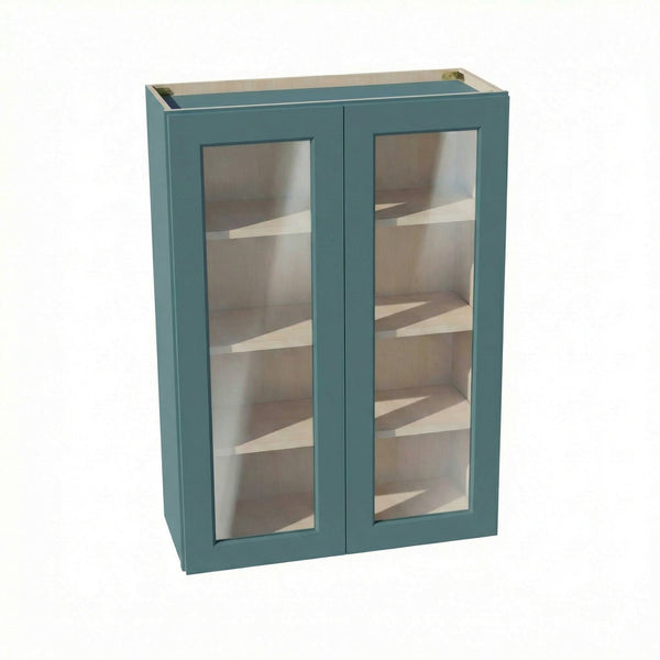 Shaker Glass Door Wall Cabinet 30" (W3042GD) · Tallis - Fairy Green - Hero