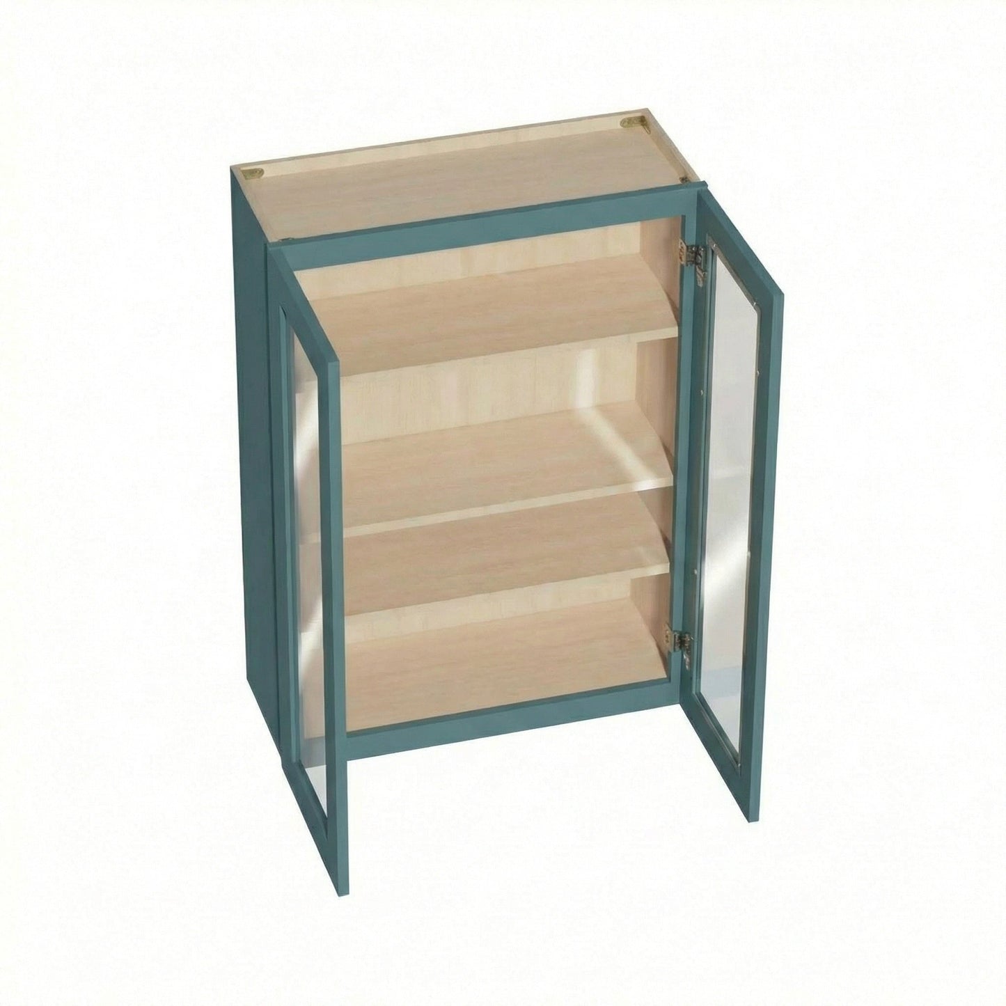 Shaker Glass Door Wall Cabinet 30" (W3042GD) · Tallis - Fairy Green - Interior