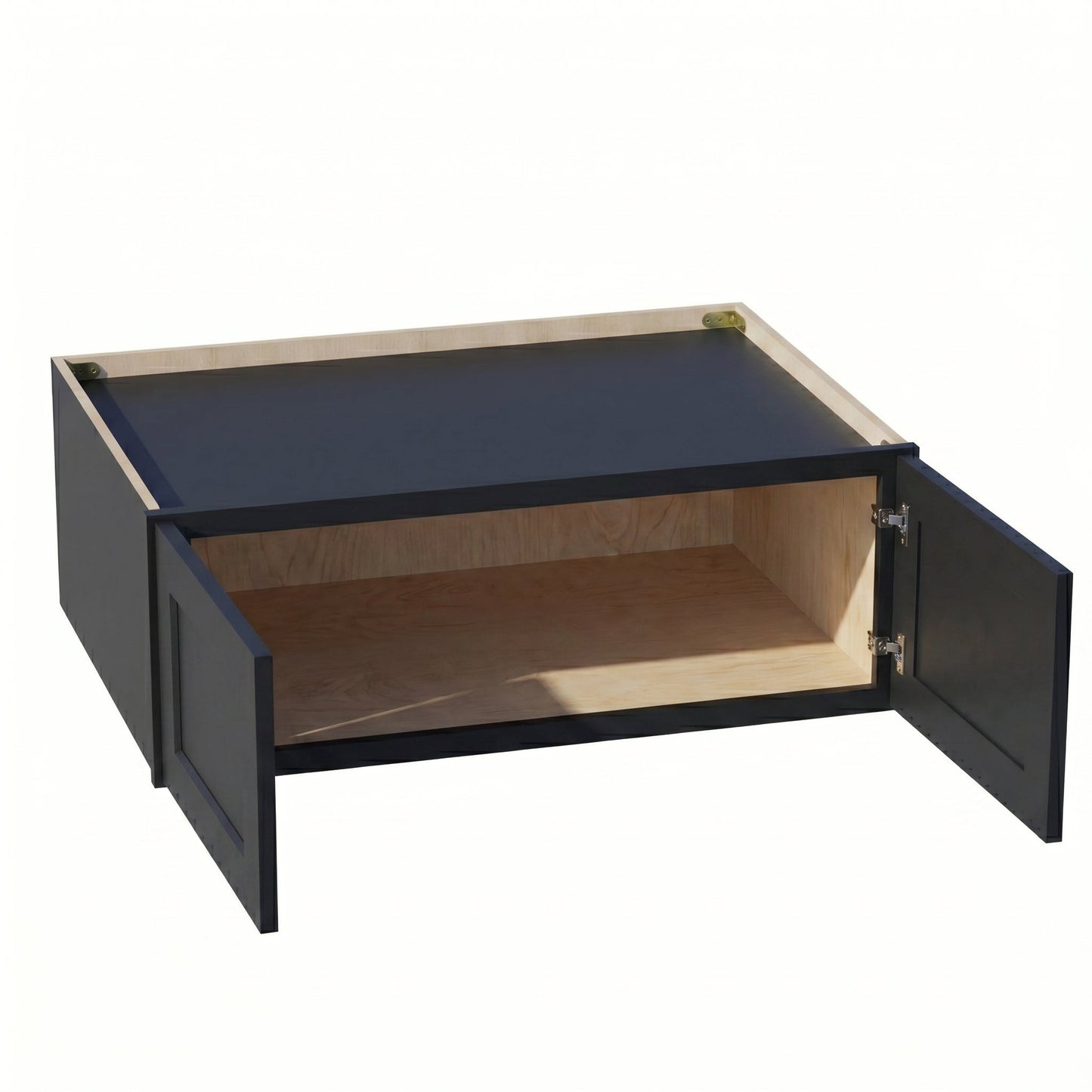 Shaker Bridge Wall Cabinet 31" (W311224) · Ardelle - Ebony - Interior