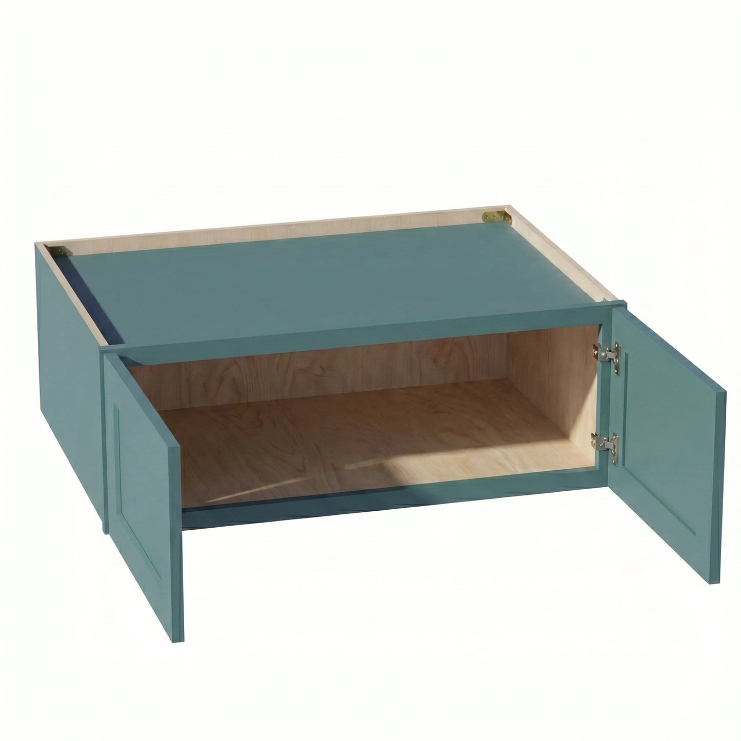 Shaker Bridge Wall Cabinet 31" (W311224) · Tallis - Fairy Green - Interior