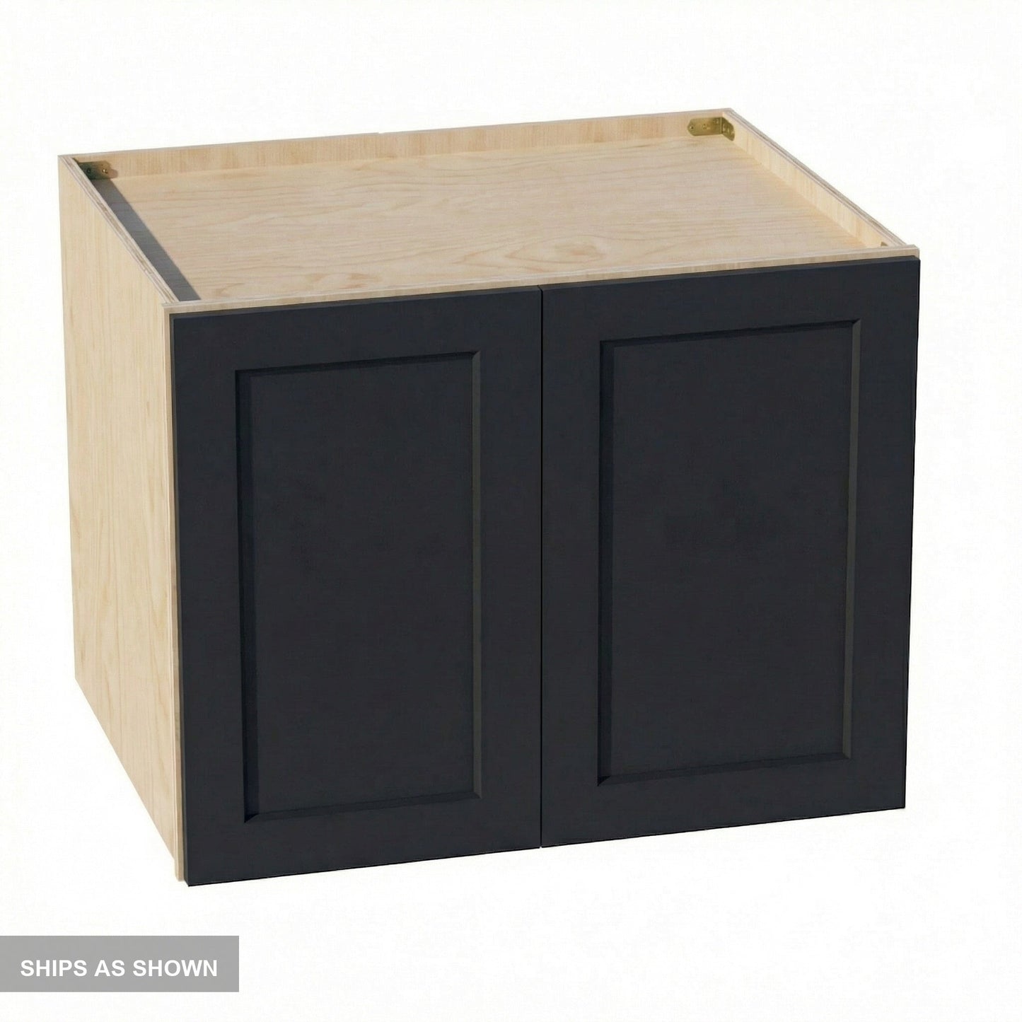 Shaker Bridge Wall Cabinet 30" (W312424) · Ardelle - Ebony - Flat Pack