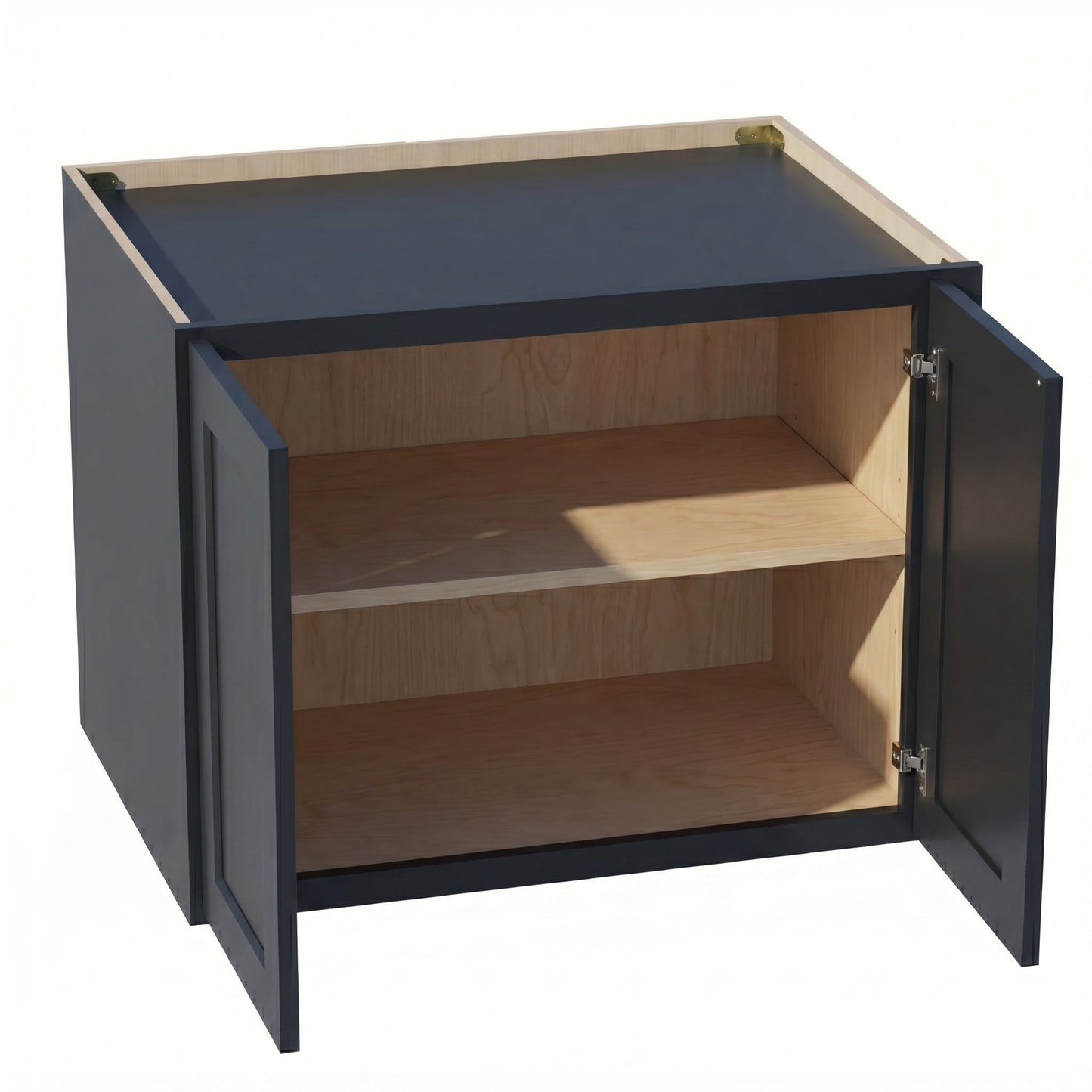 Shaker Bridge Wall Cabinet 30" (W312424) · Ardelle - Ebony - Interior