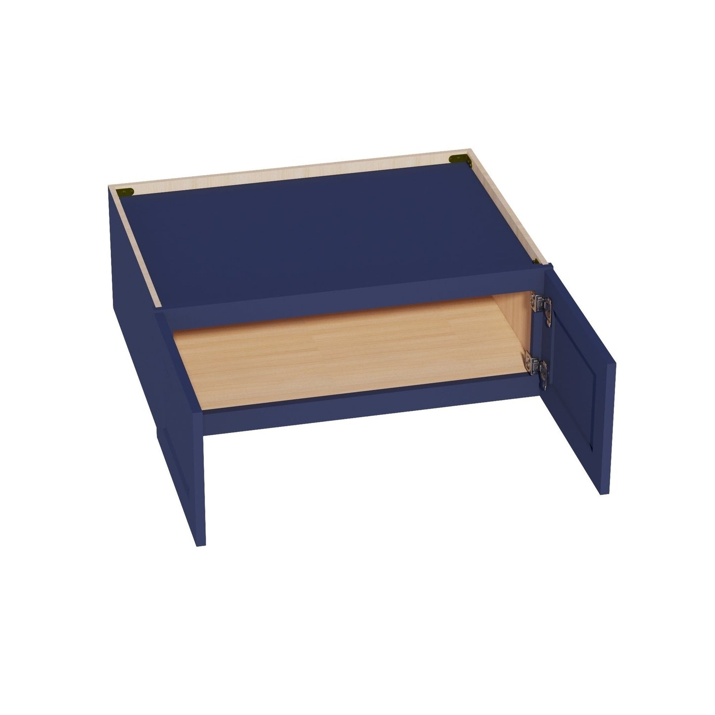 Shaker Bridge Wall Cabinet 33" (W331224) · Ardelle - Blue - Interior