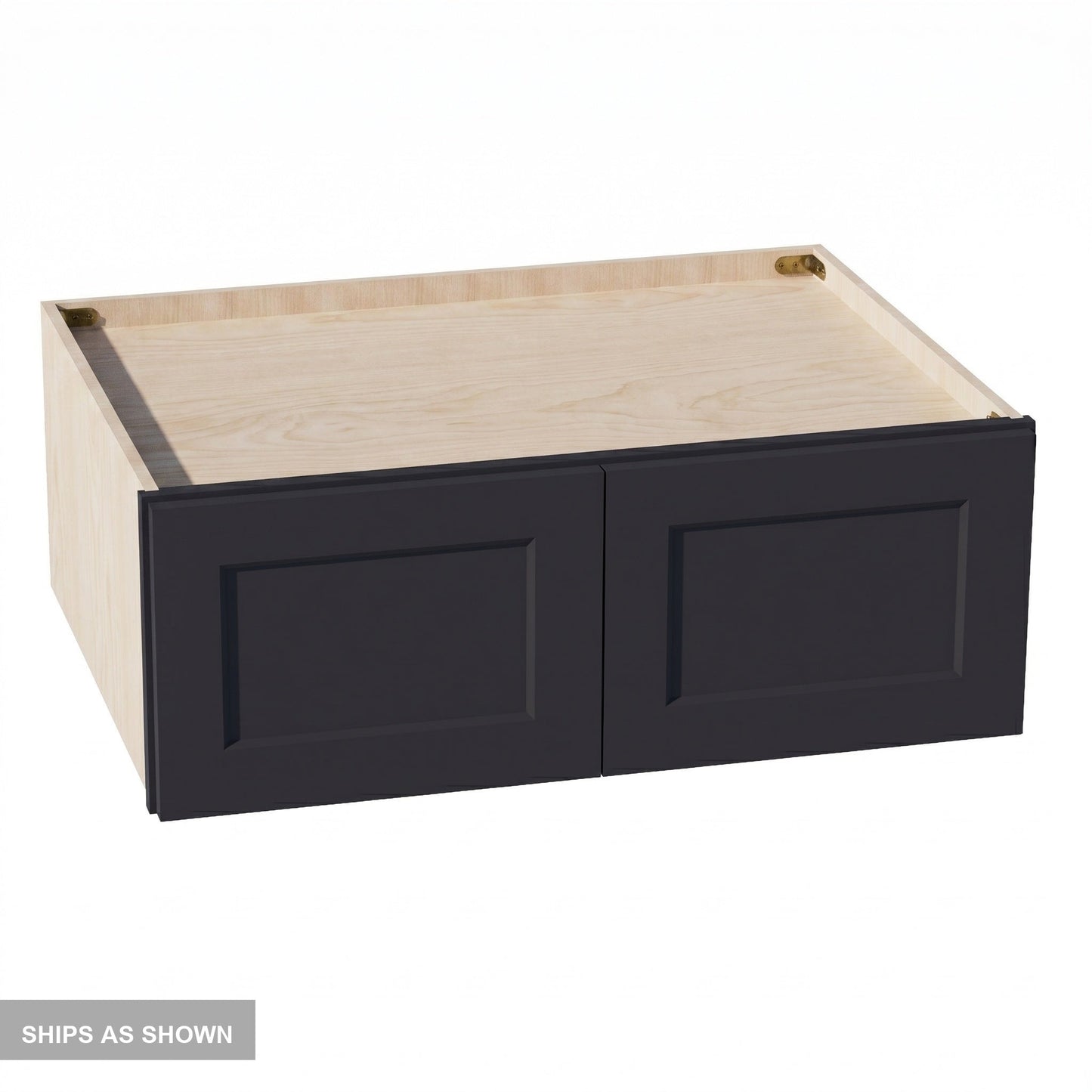 Shaker Bridge Wall Cabinet 33" (W331224) · Ardelle - Ebony - Flat Pack