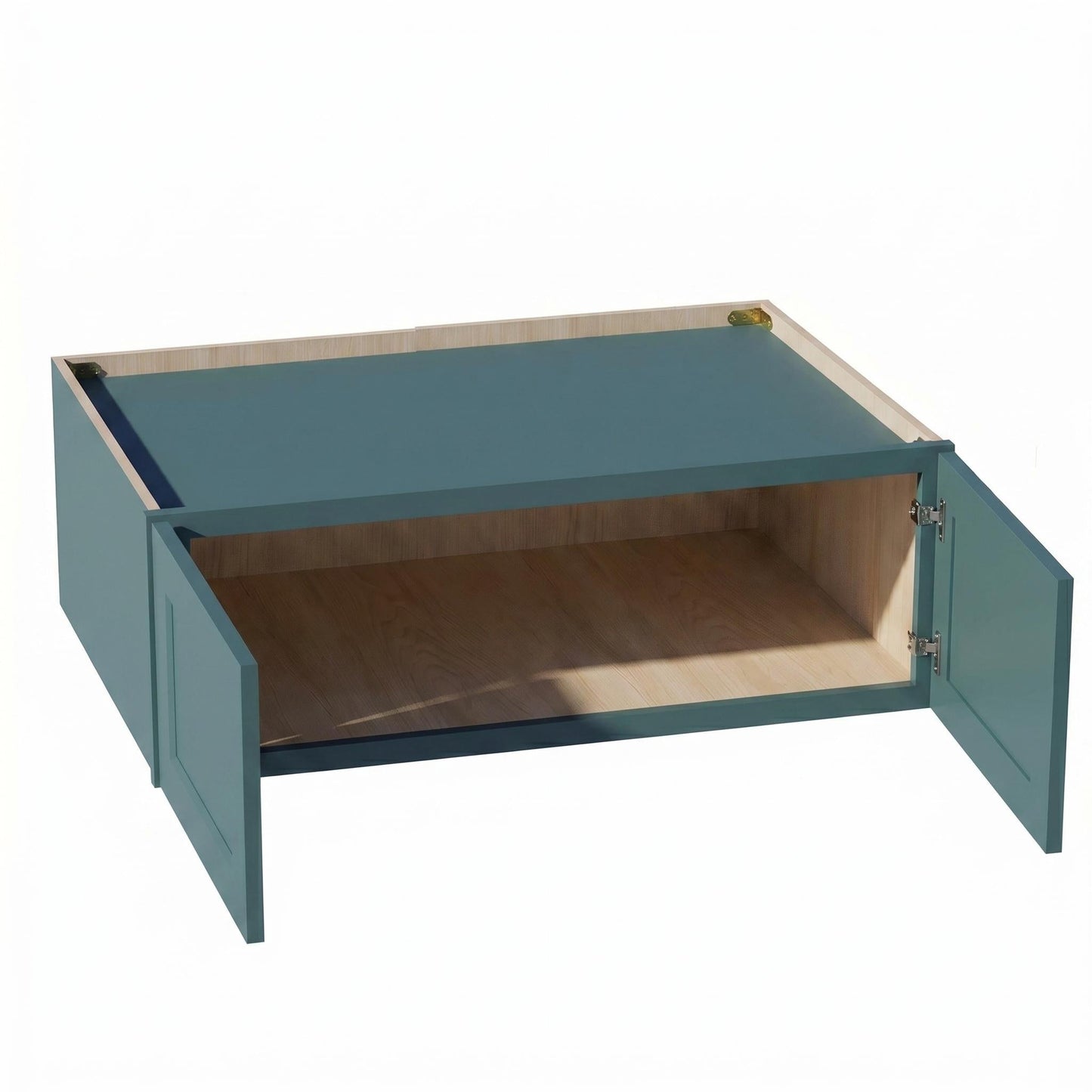 Shaker Bridge Wall Cabinet 33" (W331224) · Tallis - Fairy Green - Interior