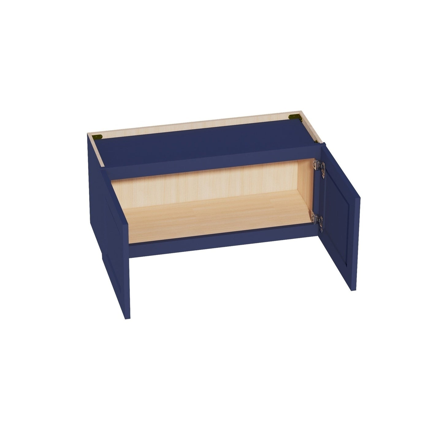 Shaker Bridge Wall Cabinet 33" (W3315) · Ardelle - Blue - Interior