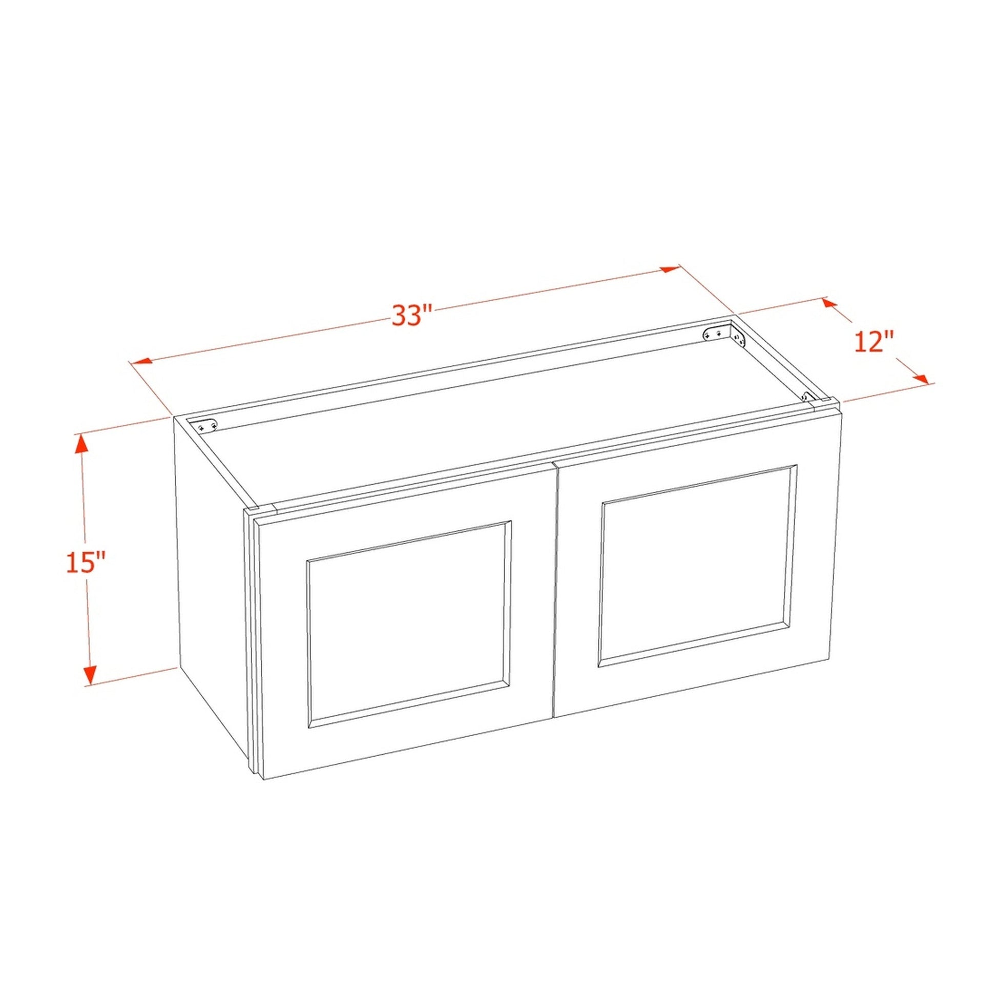 Shaker Bridge Wall Cabinet 33" (W3315) · Tallis