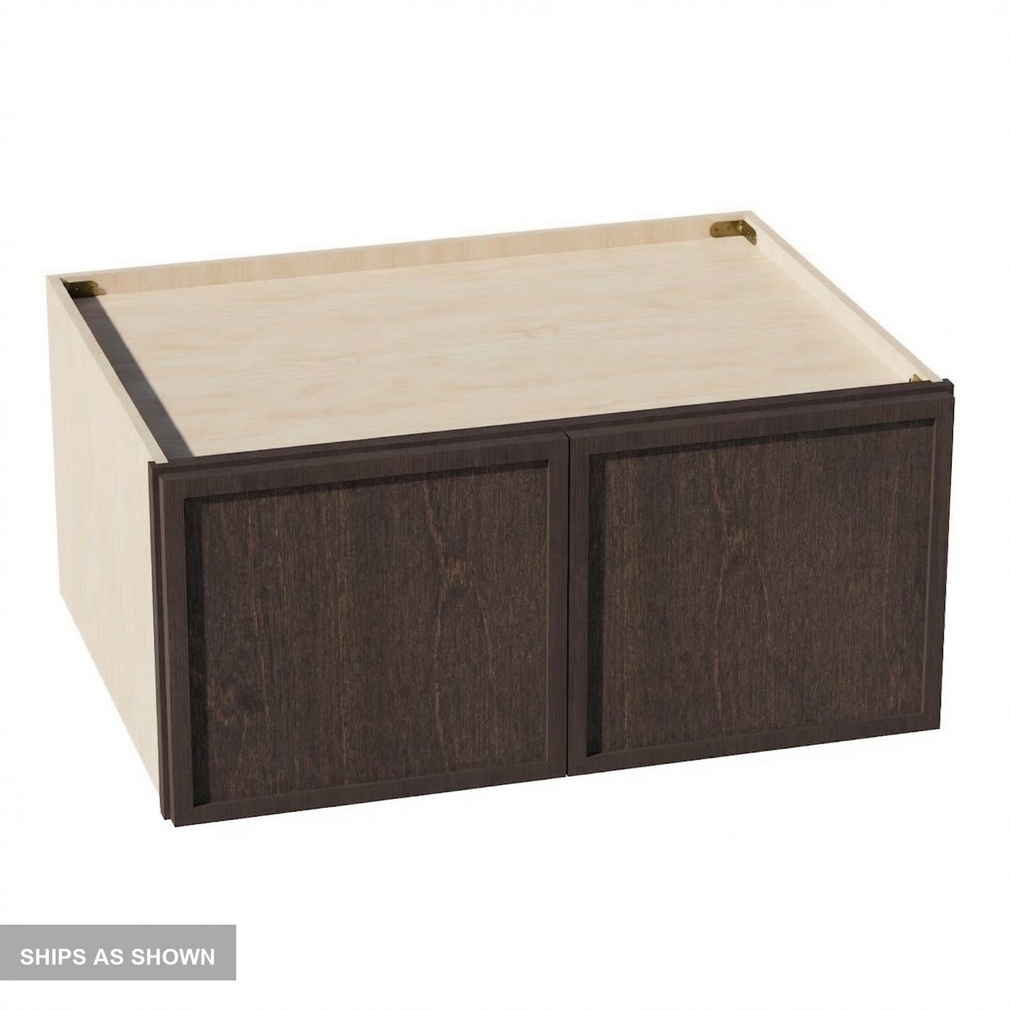 Slim Shaker Bridge Wall Cabinet 33" (W3315) · Slim - Mocha - Flat Pack