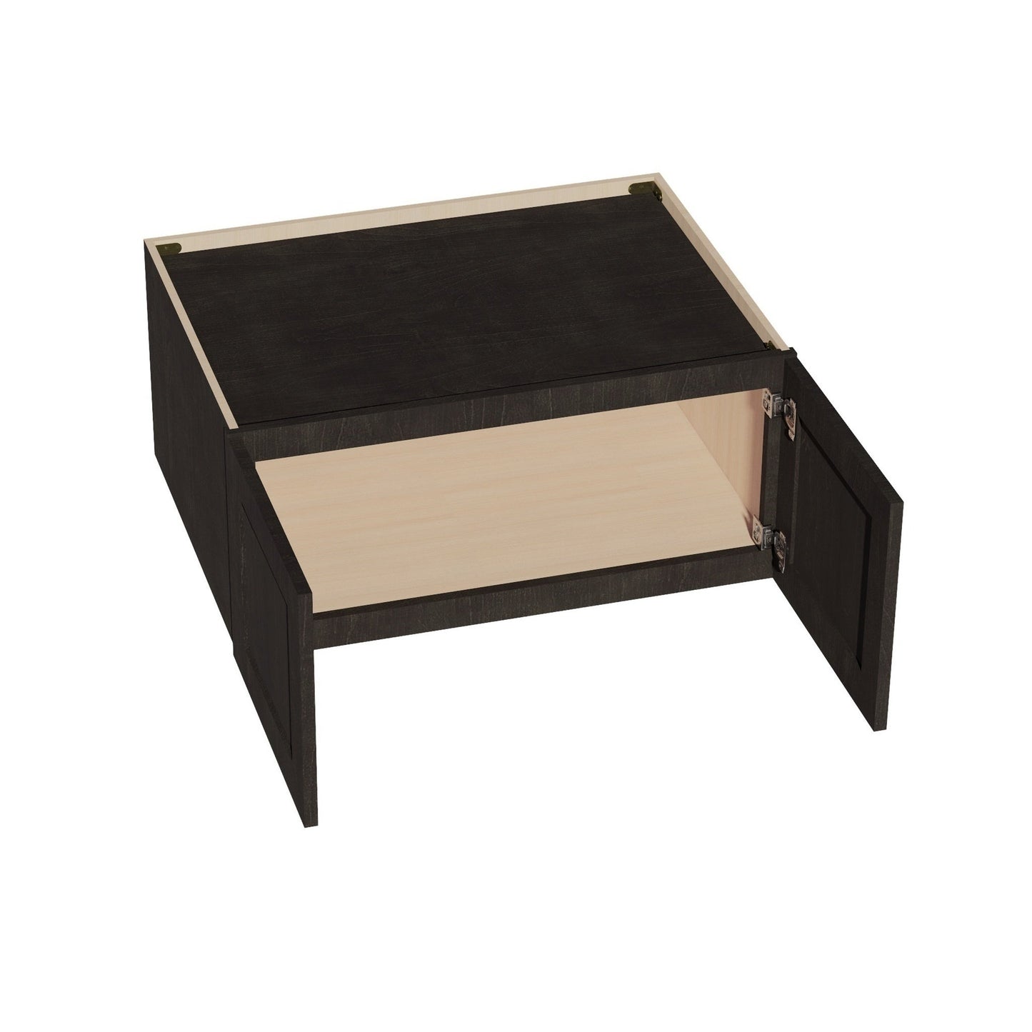 Shaker Bridge Wall Cabinet 33" (W331524) · Ardelle - Charcoal - Interior