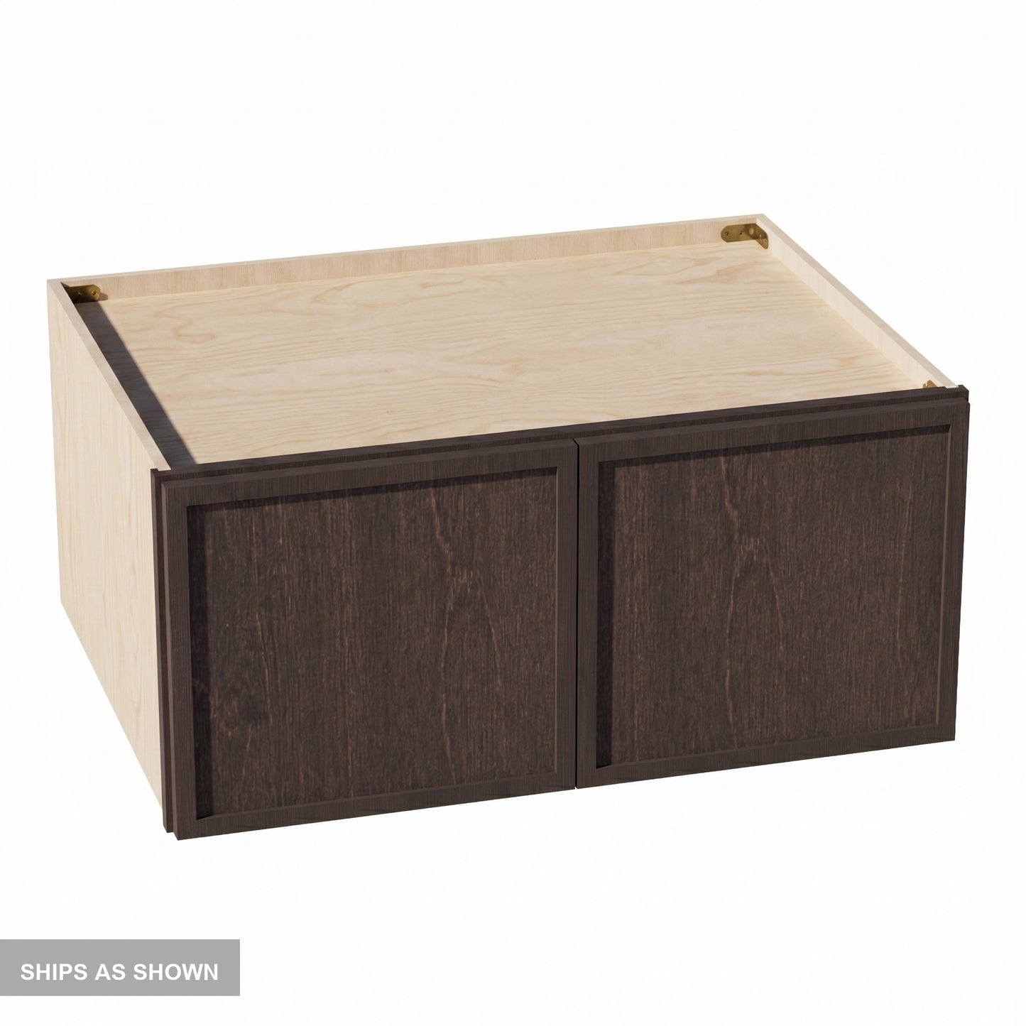 Slim Shaker Bridge Wall Cabinet 33" (W331524) · Slim - Mocha - Flat Pack