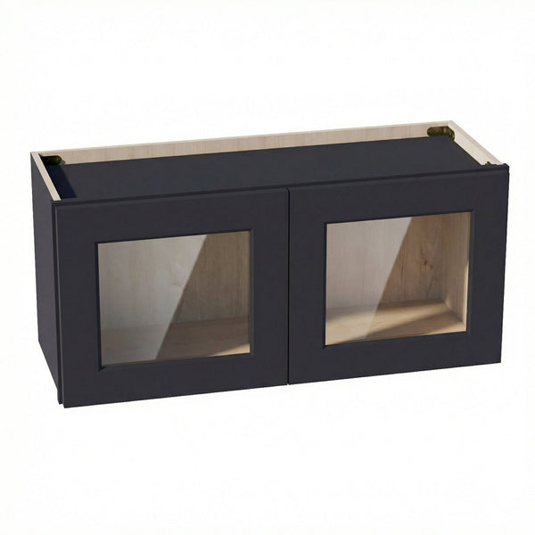 Shaker Bridge Wall Cabinet 33" (W3315GD) · Ardelle - Ebony - Hero