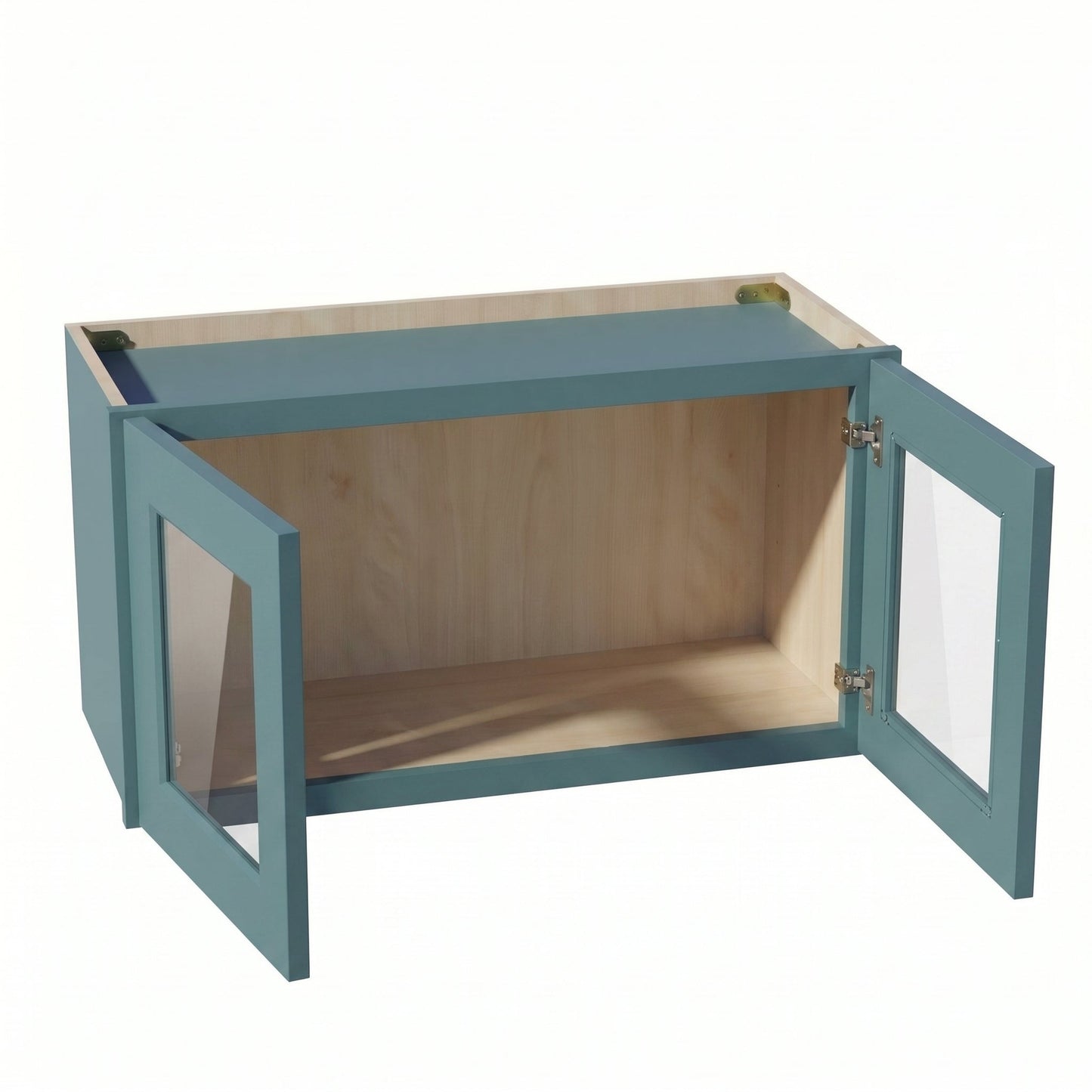 Shaker Bridge Wall Cabinet 33" (W3315GD) · Tallis - Fairy Green - Interior