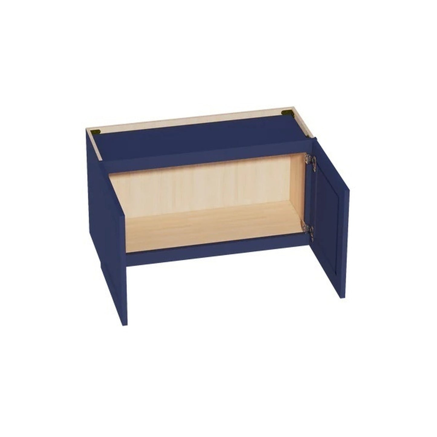 Shaker Bridge Wall Cabinet 33" (W3318) · Ardelle - Blue - Interior