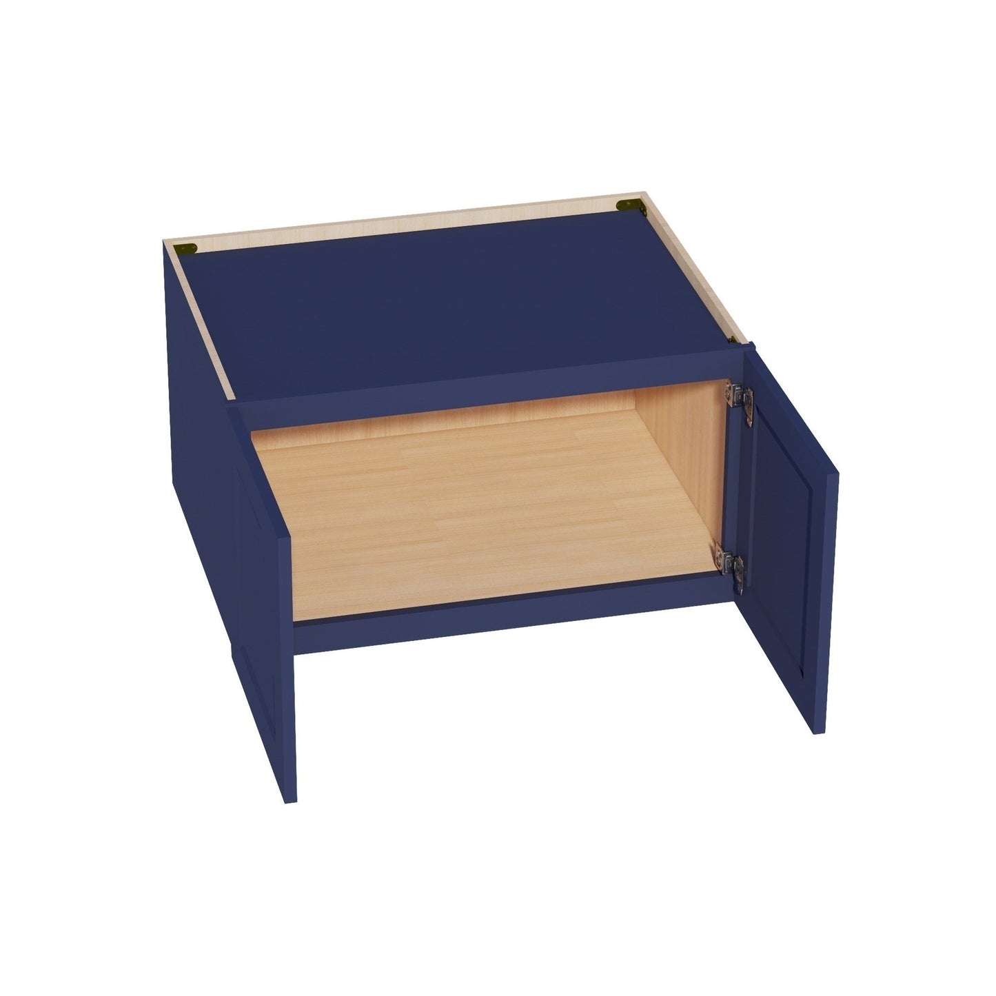 Shaker Bridge Wall Cabinet 33" (W331824) · Ardelle - Blue - Interior