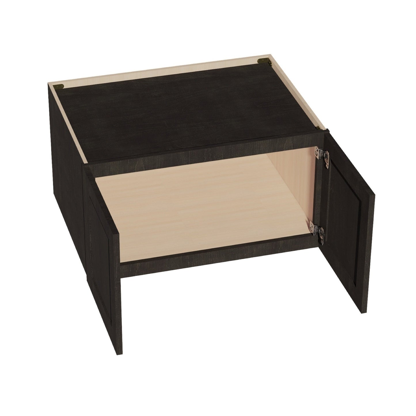 Shaker Bridge Wall Cabinet 33" (W331824) · Ardelle - Charcoal - Interior
