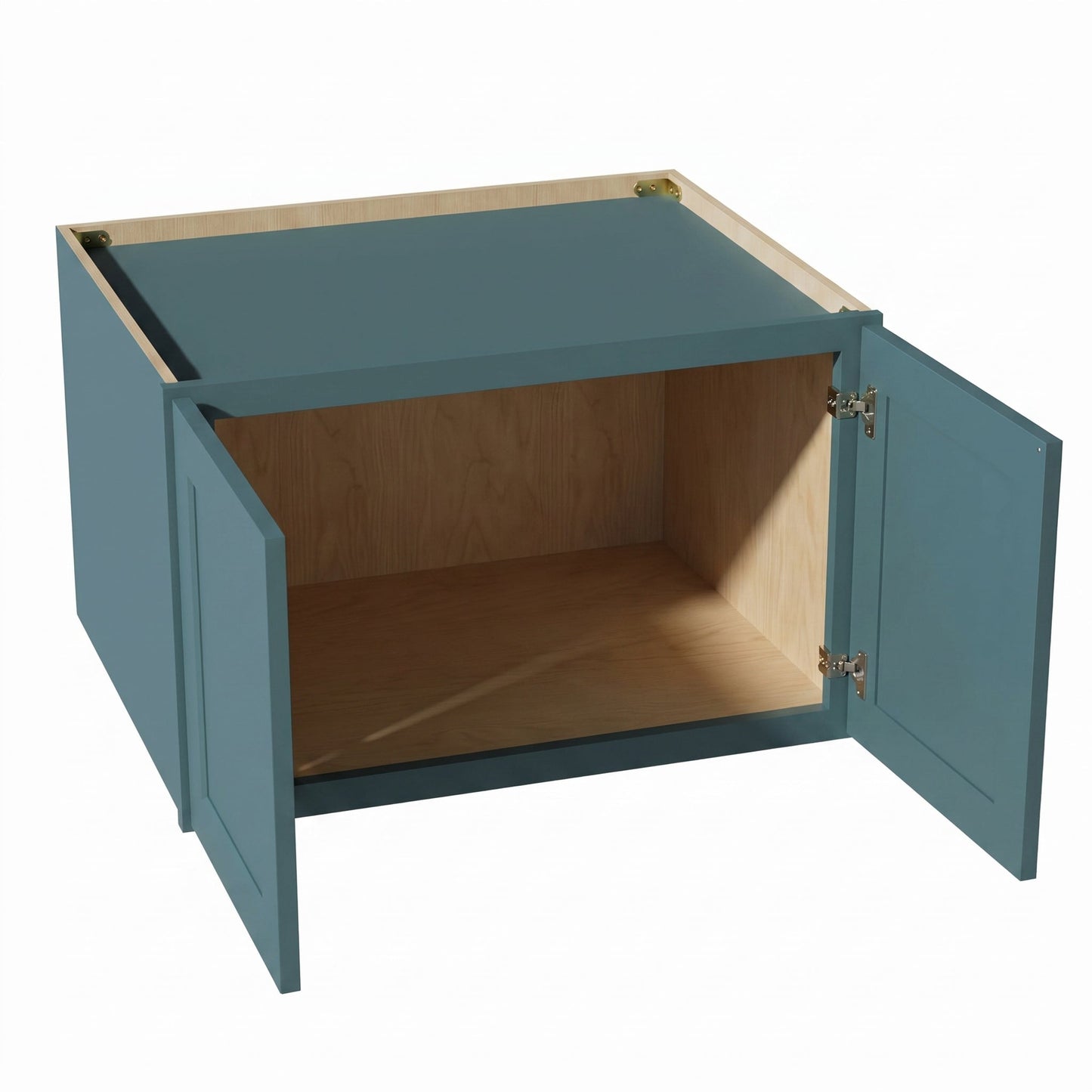 Shaker Bridge Wall Cabinet 33" (W331824) · Tallis - Fairy Green - Interior