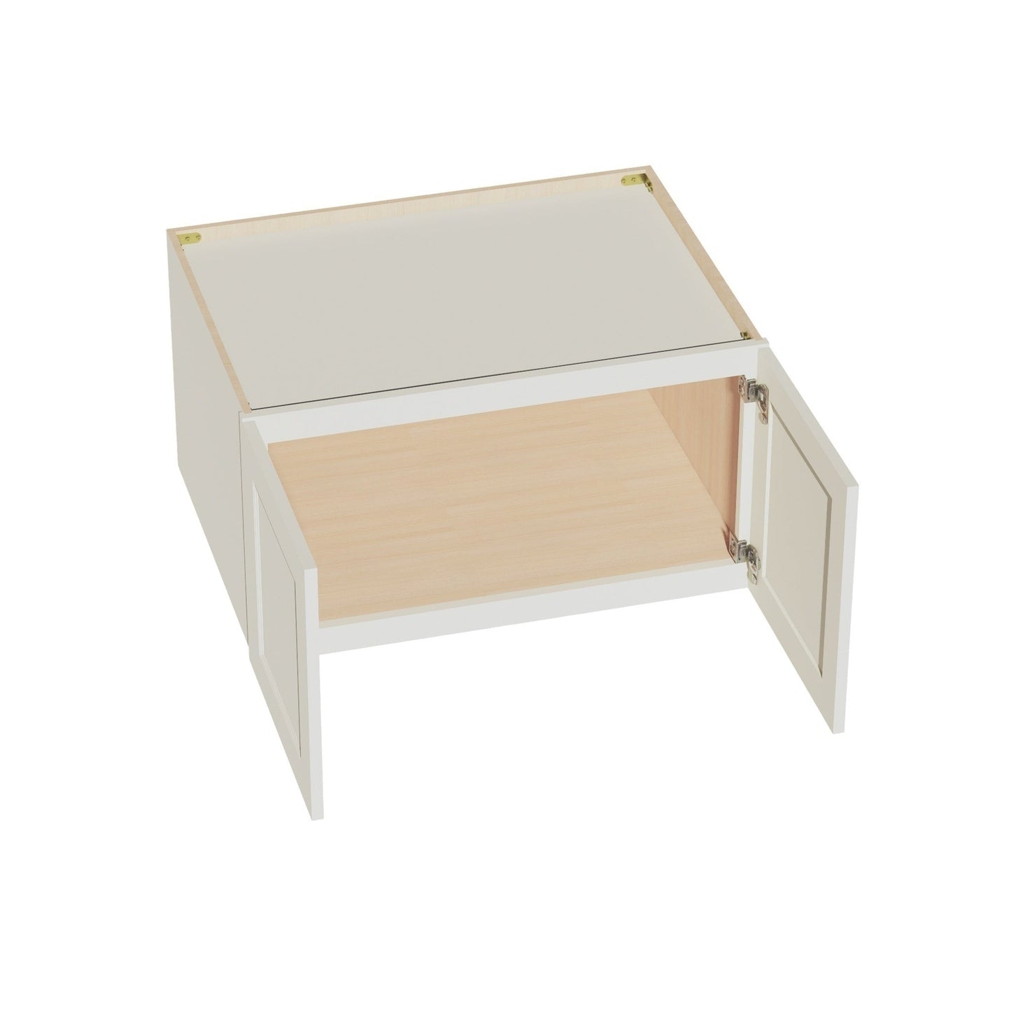 Shaker Bridge Wall Cabinet 33" (W331824) · Tallis - Swan White - Interior