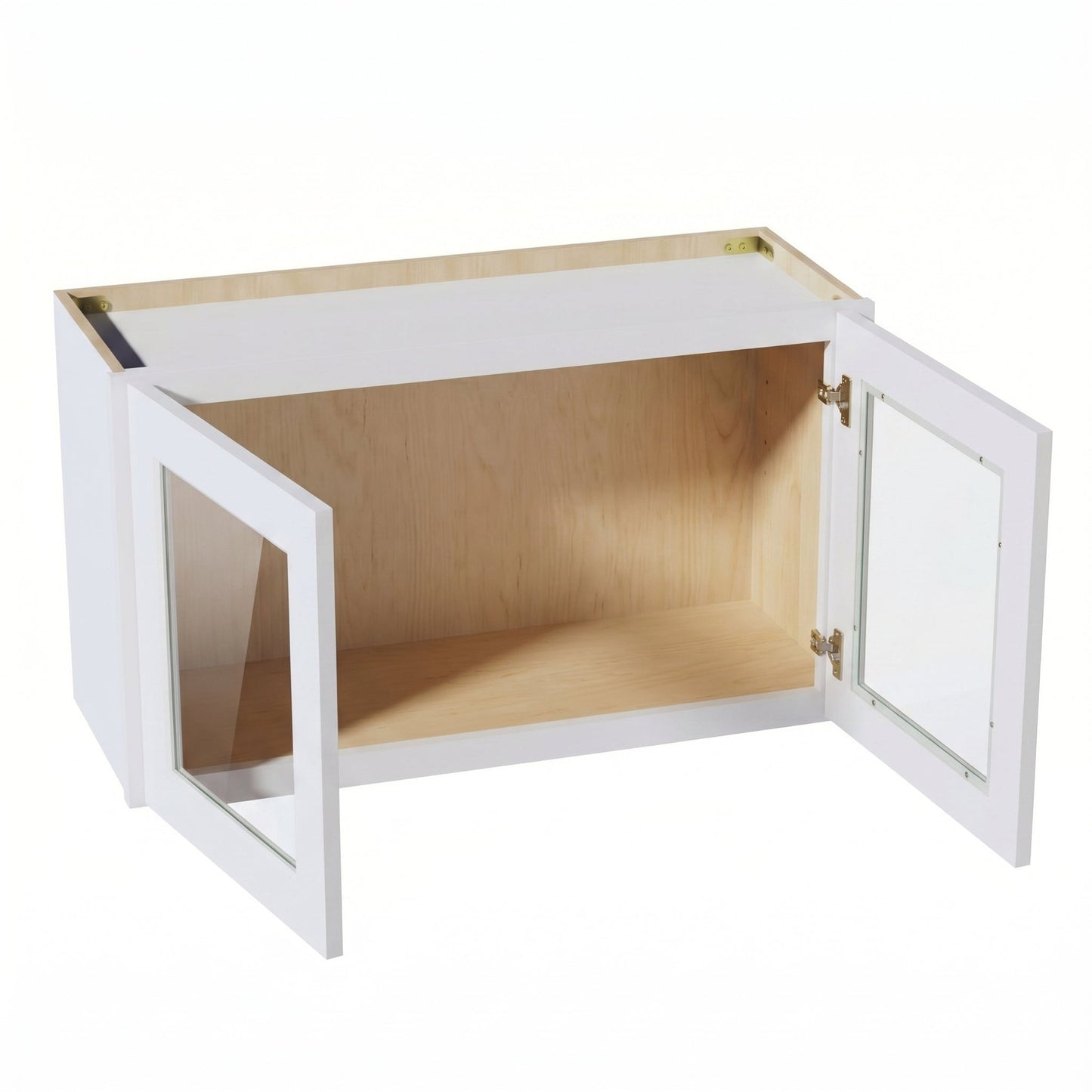 Shaker Bridge Wall Cabinet 33" (W3318GD) · Ardelle - White - Interior