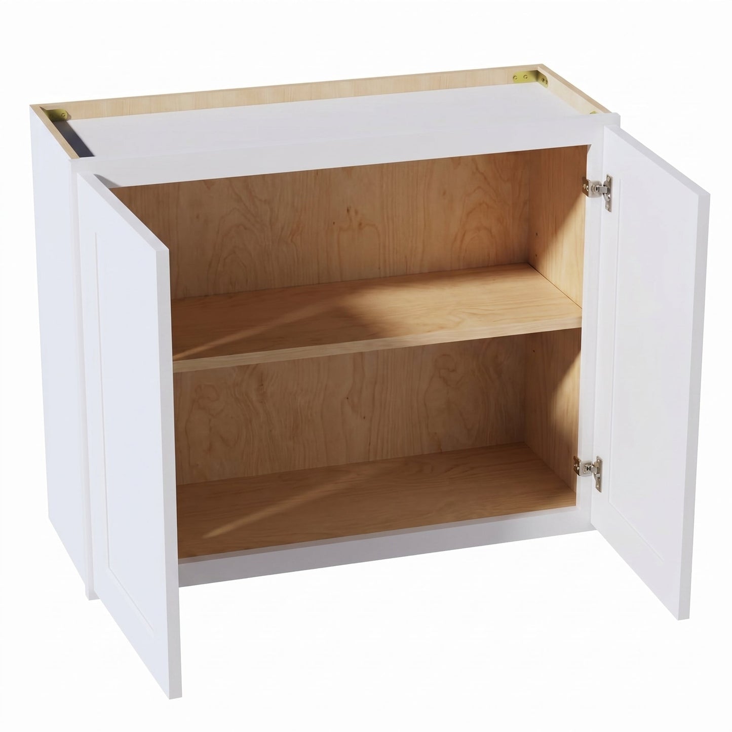 Shaker Bridge Wall Cabinet 33" (W3324) · Ardelle - White - Interior