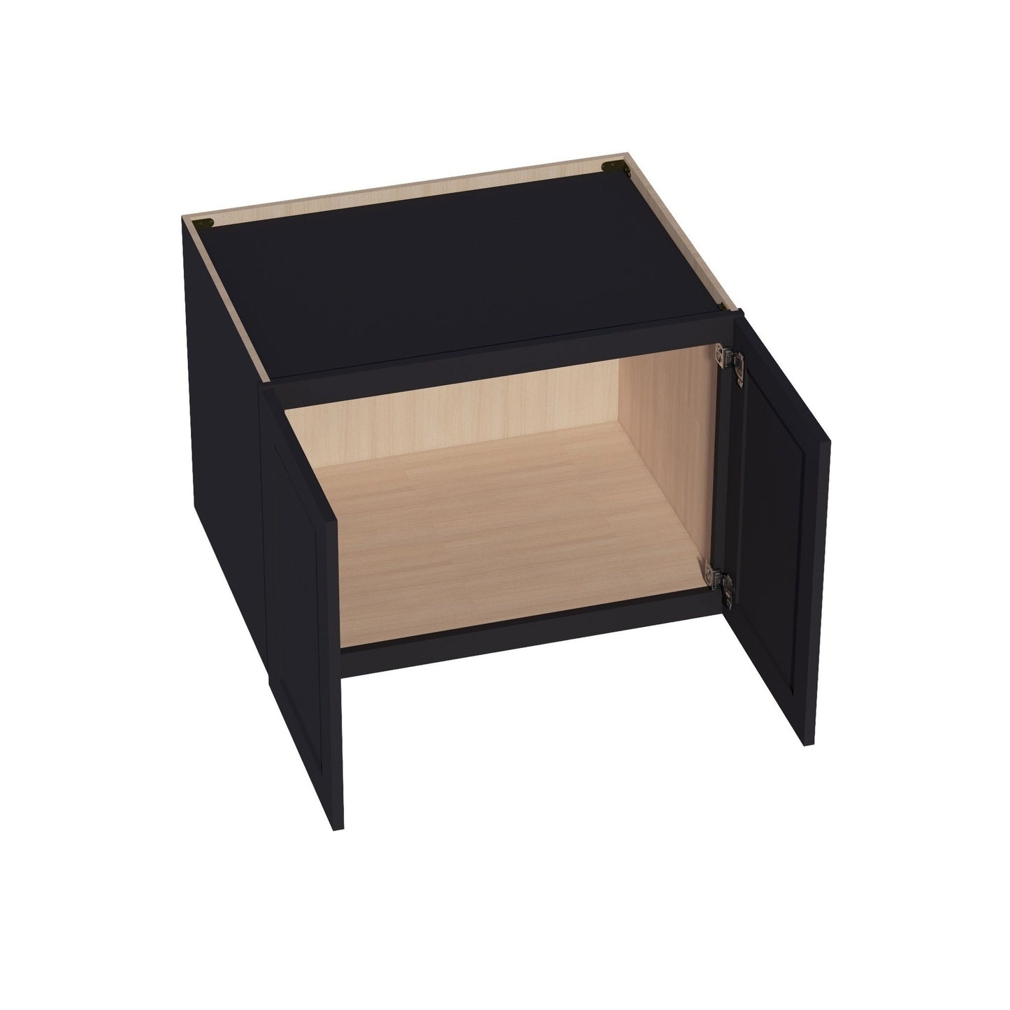 Shaker Bridge Wall Cabinet 33" (W332424) · Ardelle - Ebony - Interior