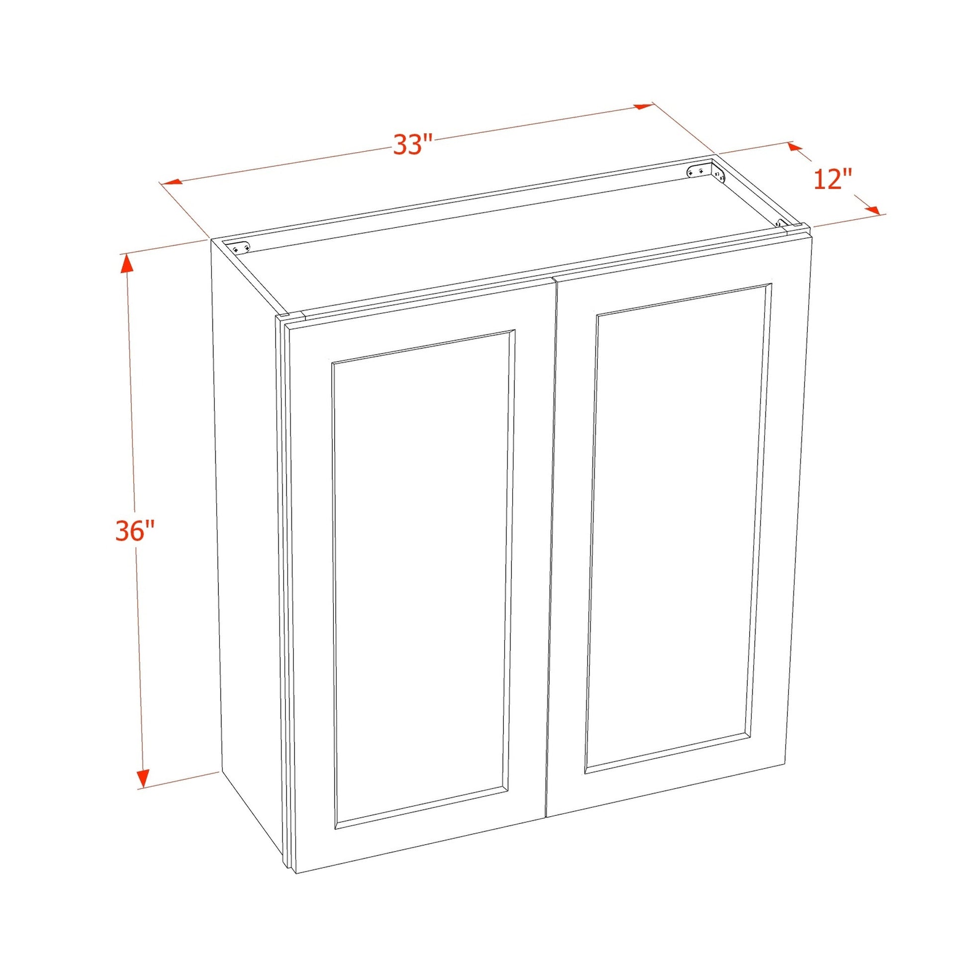 Shaker Wall Cabinet 33" (W3336) · Ardelle