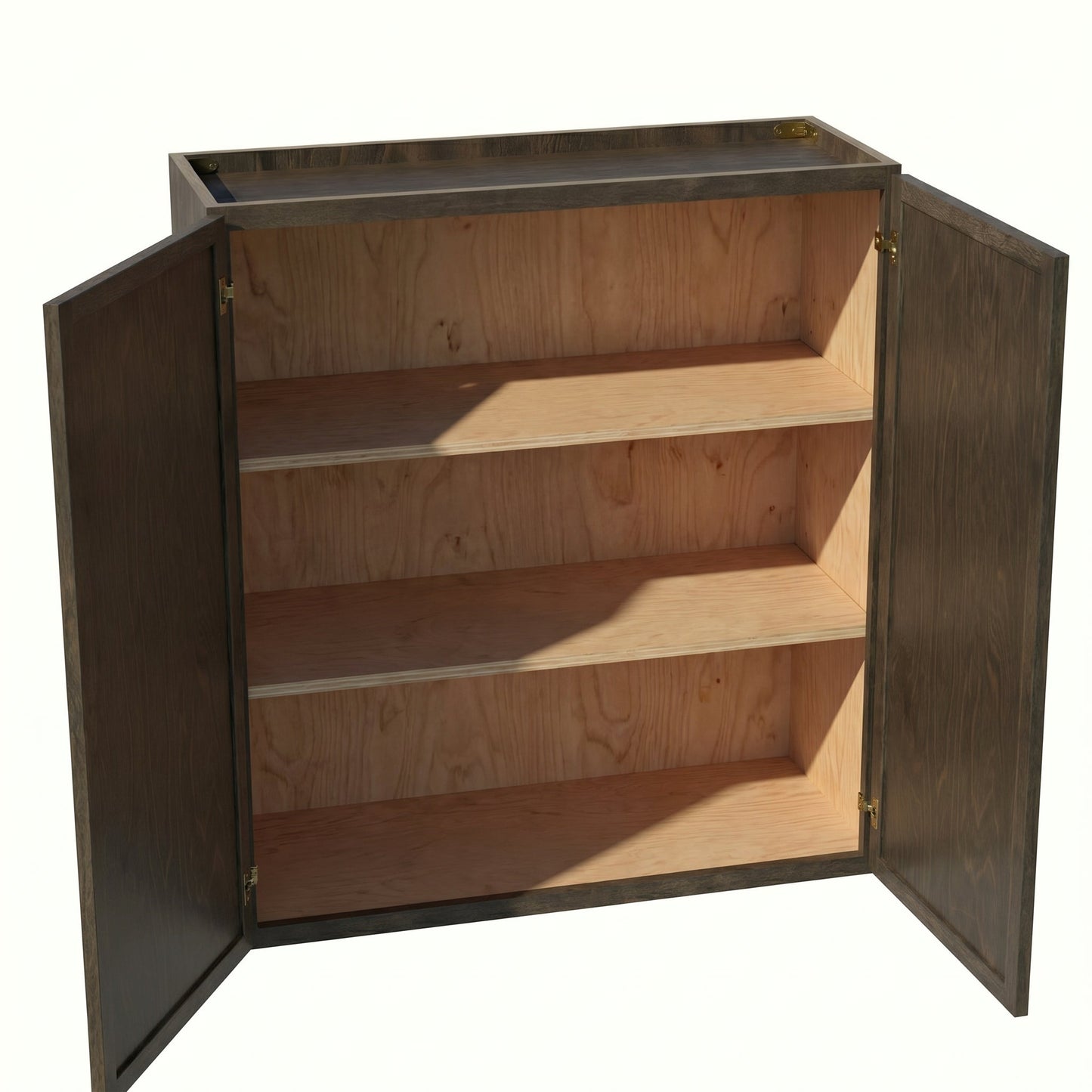 Slim Shaker Wall Cabinet 33" (W3336) · Slim - Mocha - Interior