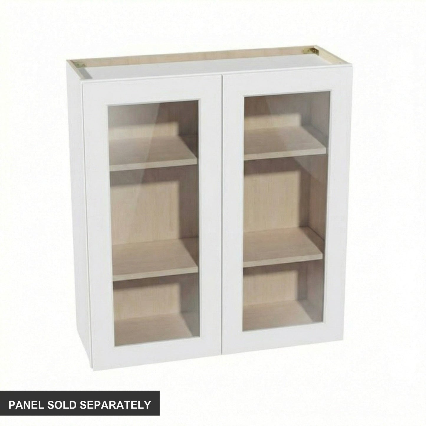 Shaker Glass Door Wall Cabinet 33" (W3336GD) · Ardelle - White - Product