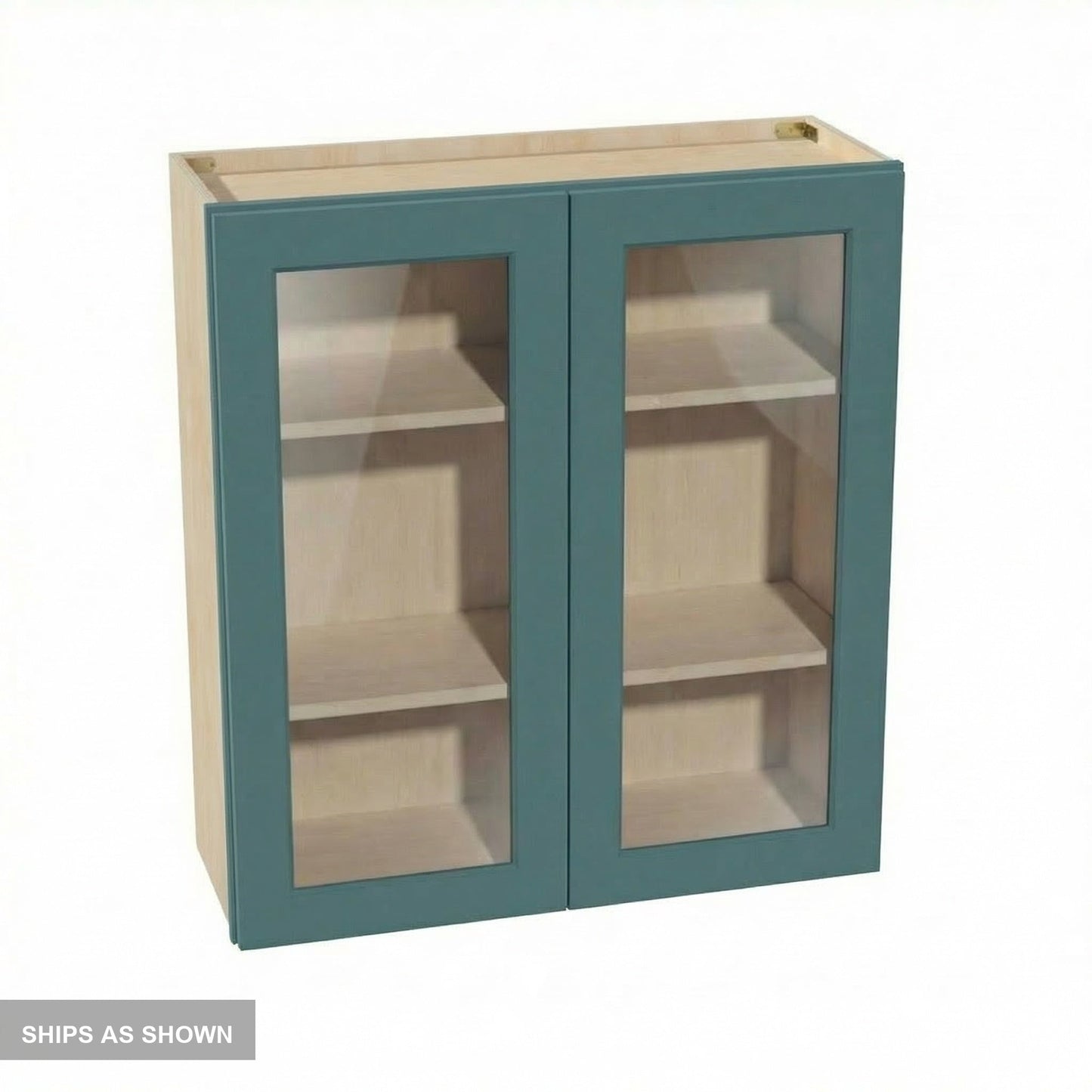 Shaker Glass Door Wall Cabinet 33" (W3336GD) · Tallis - Fairy Green - Flat Pack