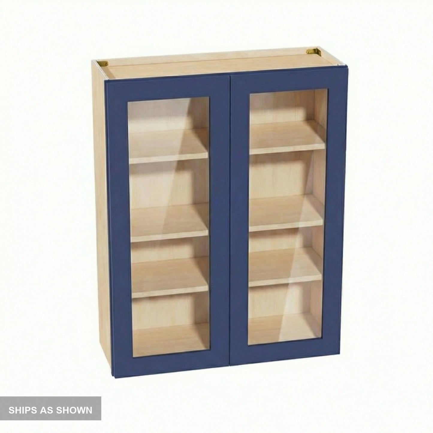 Shaker Glass Door Wall Cabinet 33" (W3342GD) · Ardelle - Blue - Flat Pack