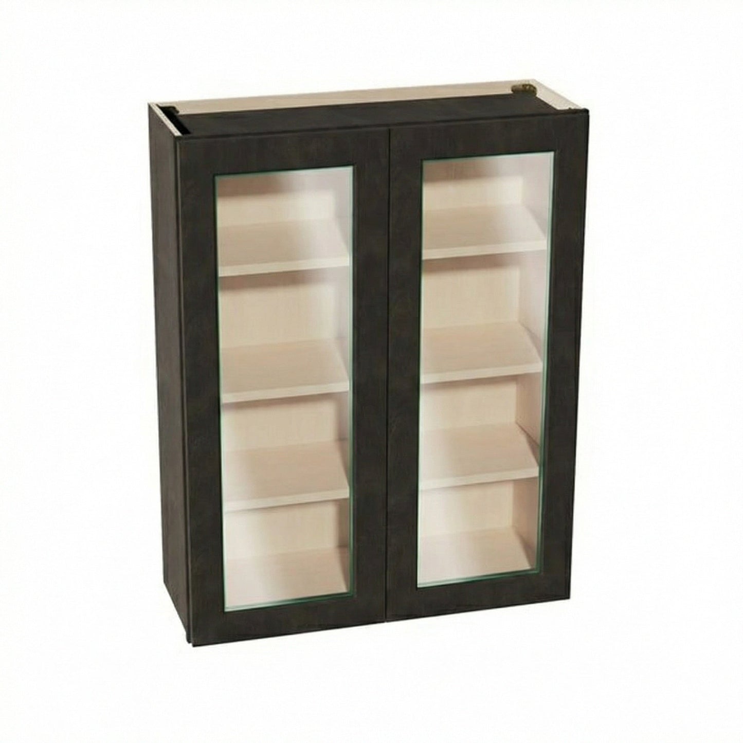 Shaker Glass Door Wall Cabinet 33" (W3342GD) · Ardelle - Charcoal - Hero