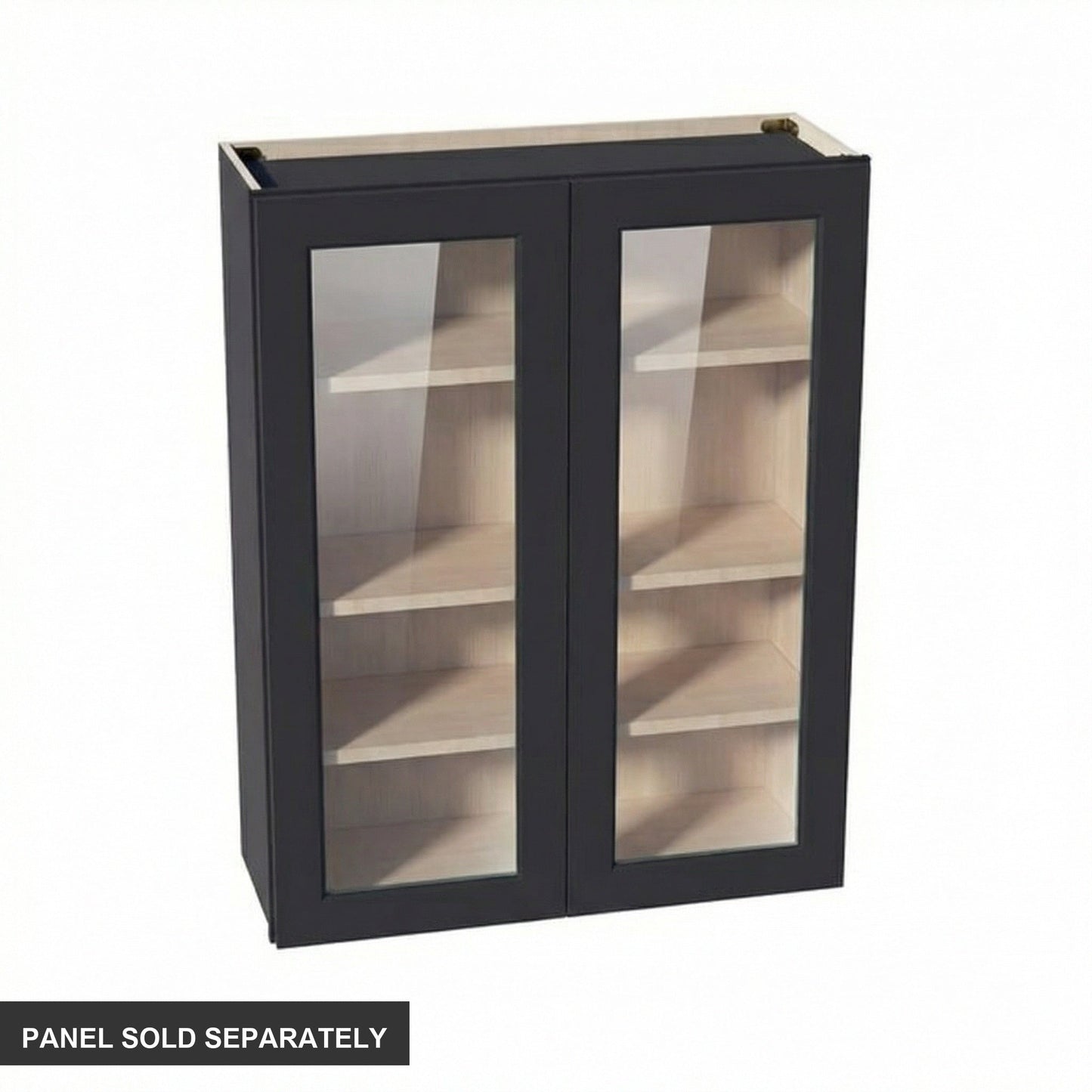 Shaker Glass Door Wall Cabinet 33" (W3342GD) · Ardelle - Ebony - Product