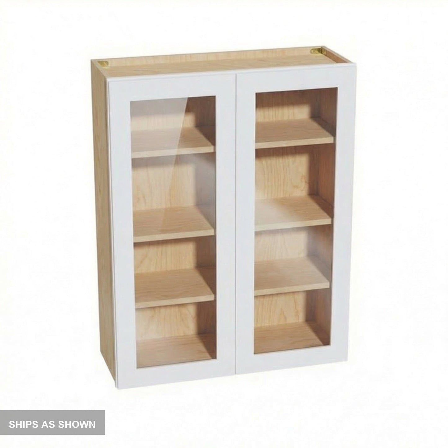 Shaker Glass Door Wall Cabinet 33" (W3342GD) · Ardelle - White - Flat Pack
