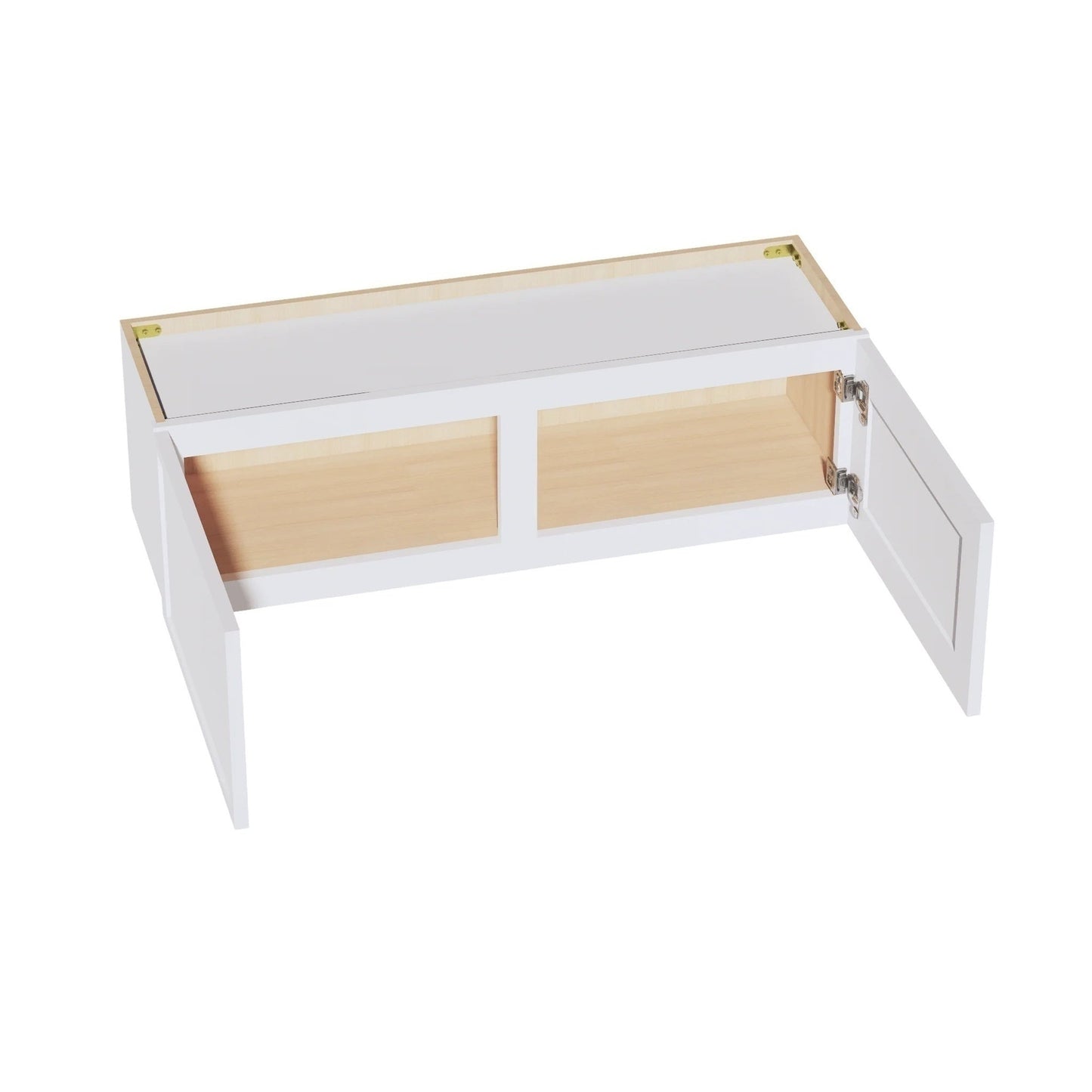 Slim Shaker Bridge Wall Cabinet 36" (W3612) · Slim - Frost - Interior