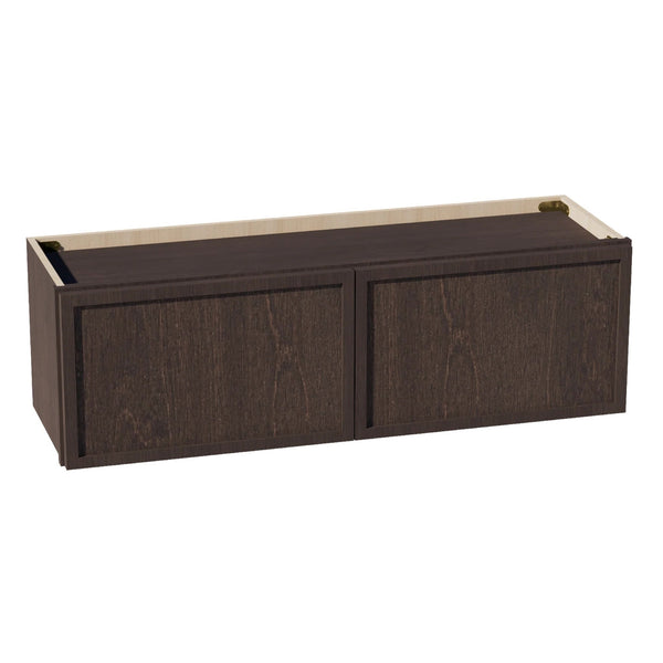Slim Shaker Bridge Wall Cabinet 36" (W3612) · Slim - Mocha - Hero