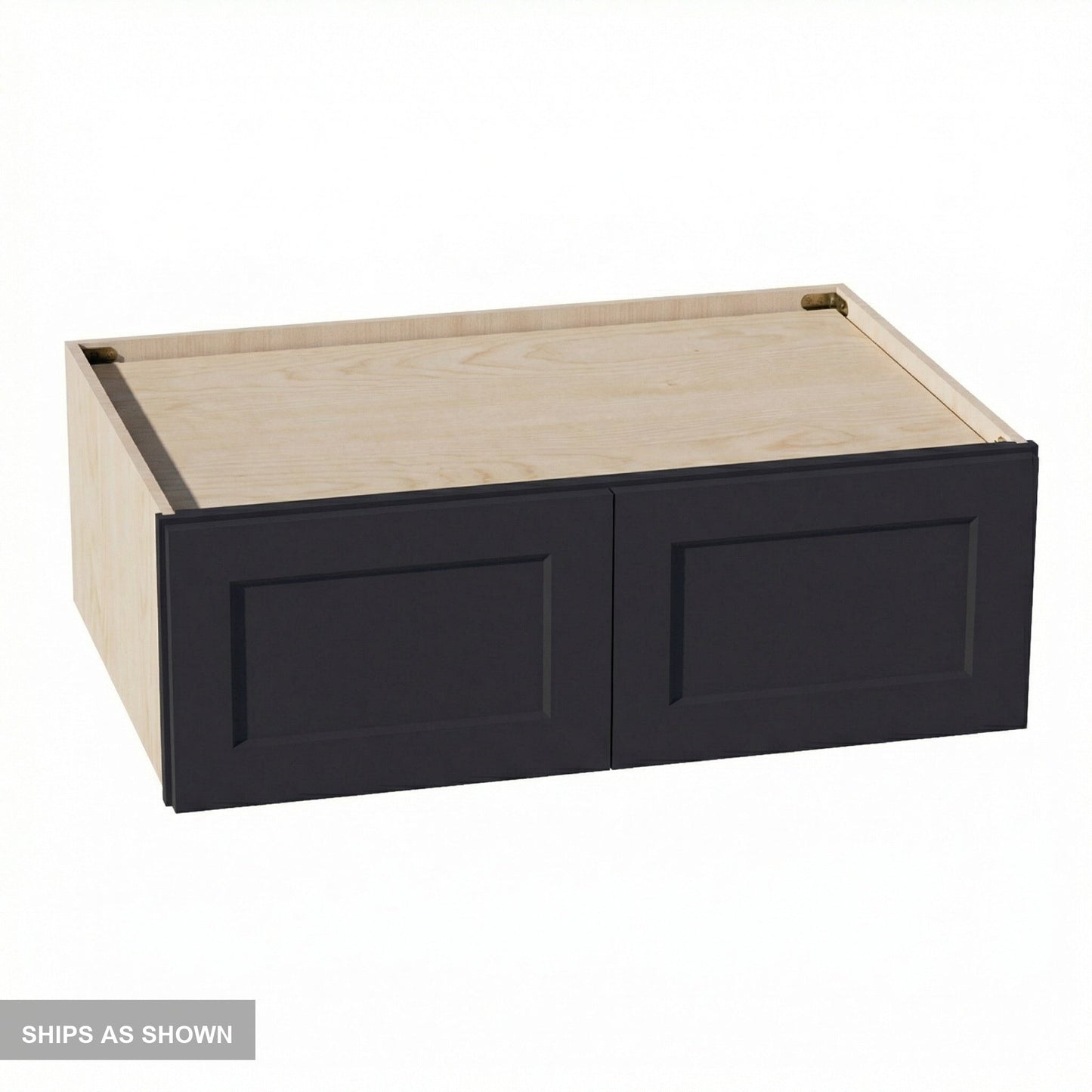 Shaker Bridge Wall Cabinet 36" (W361224) · Ardelle - Ebony - Flat Pack