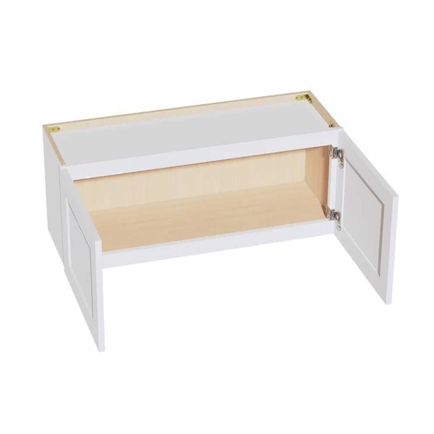 Shaker Bridge Wall Cabinet 36" (W3615) · Ardelle - White - Interior