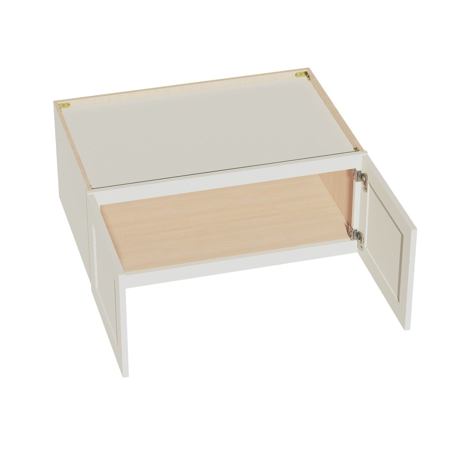 Shaker Bridge Wall Cabinet 36" (W361524) · Tallis - Swan White - Interior