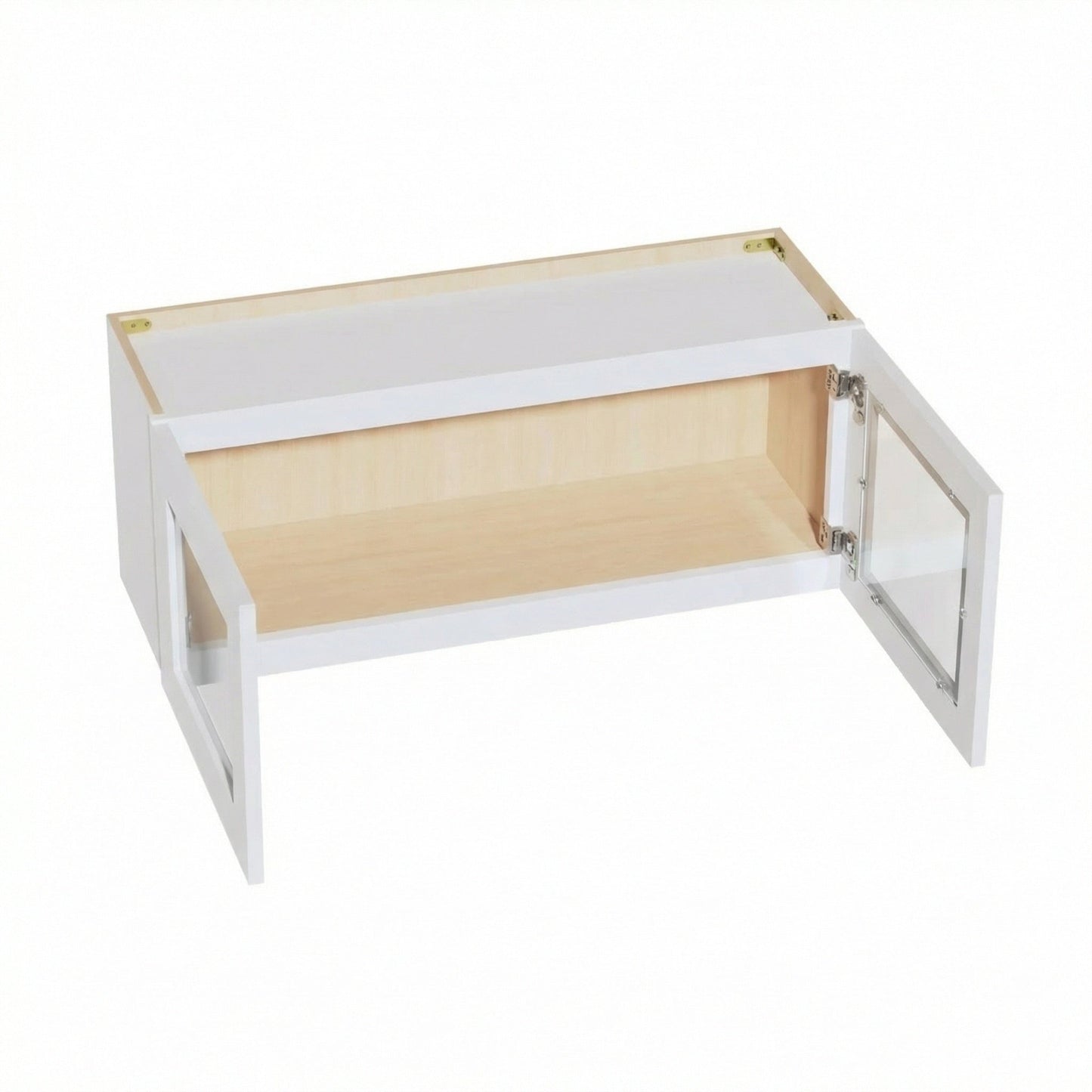Shaker Bridge Wall Cabinet 36" (W3615GD) · Ardelle - White - Interior