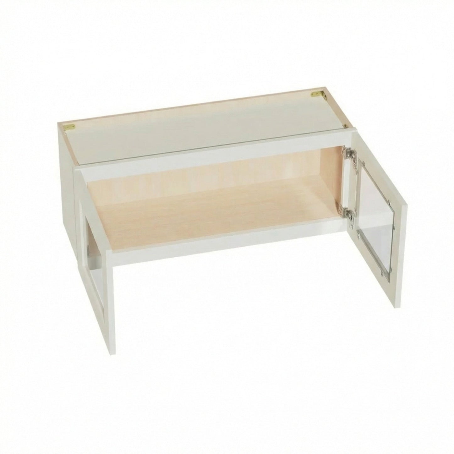 Shaker Bridge Wall Cabinet 36" (W3615GD) · Tallis - Swan White - Interior