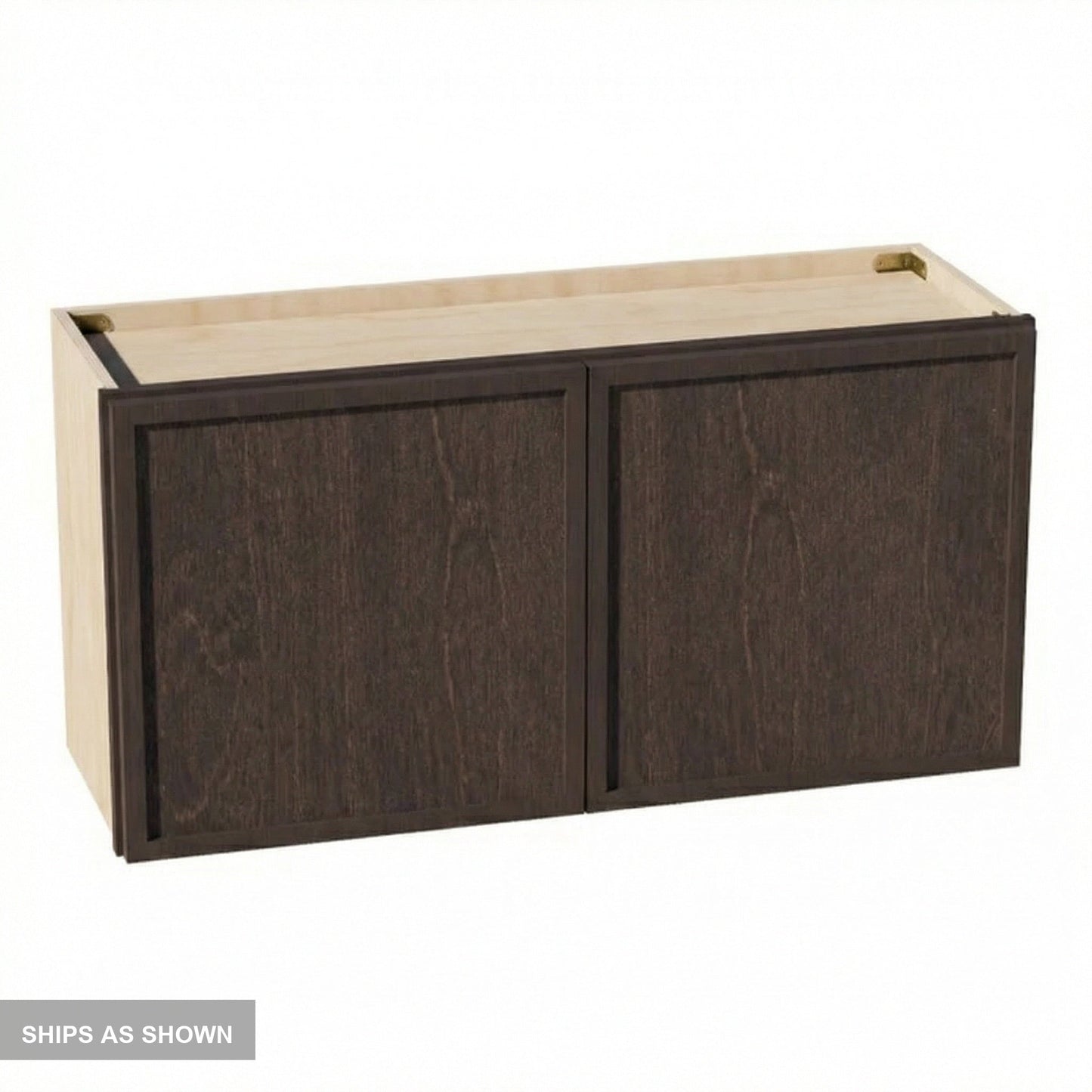 Slim Shaker Bridge Wall Cabinet 36" (W3618) · Slim - Mocha - Flat Pack