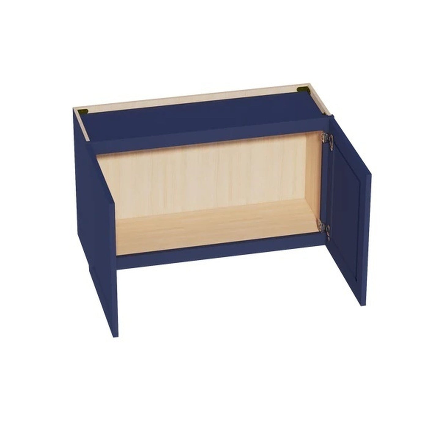 Shaker Bridge Wall Cabinet 36" (W3621) · Ardelle - Blue - Interior