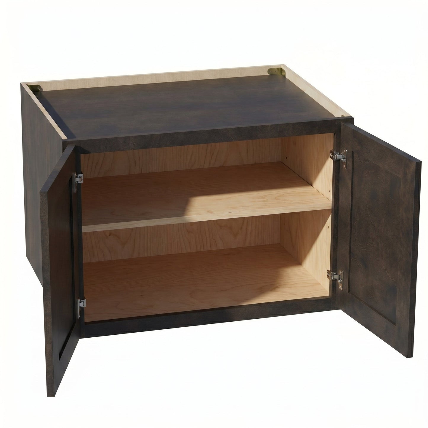 Shaker Bridge Wall Cabinet 36" (W362124) · Ardelle - Charcoal - Interior
