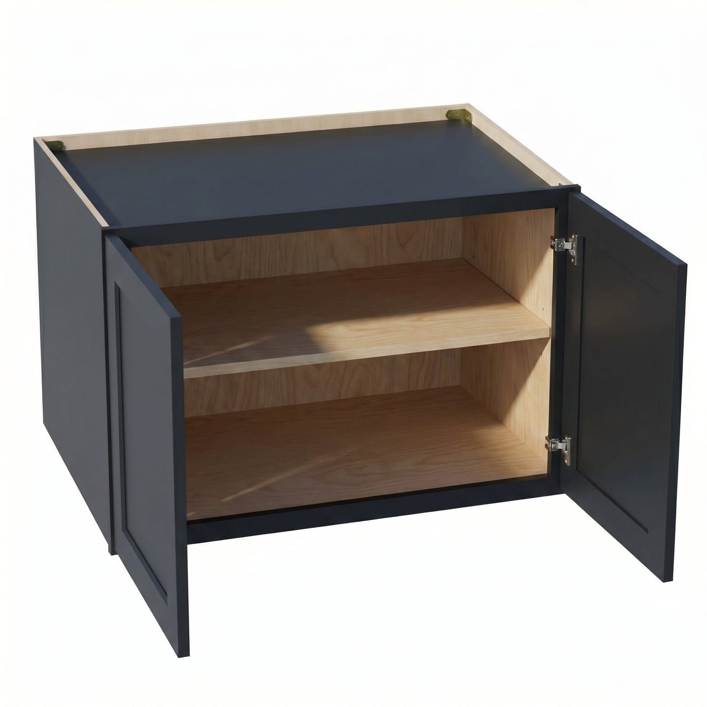 Shaker Bridge Wall Cabinet 36" (W362124) · Ardelle - Ebony - Interior