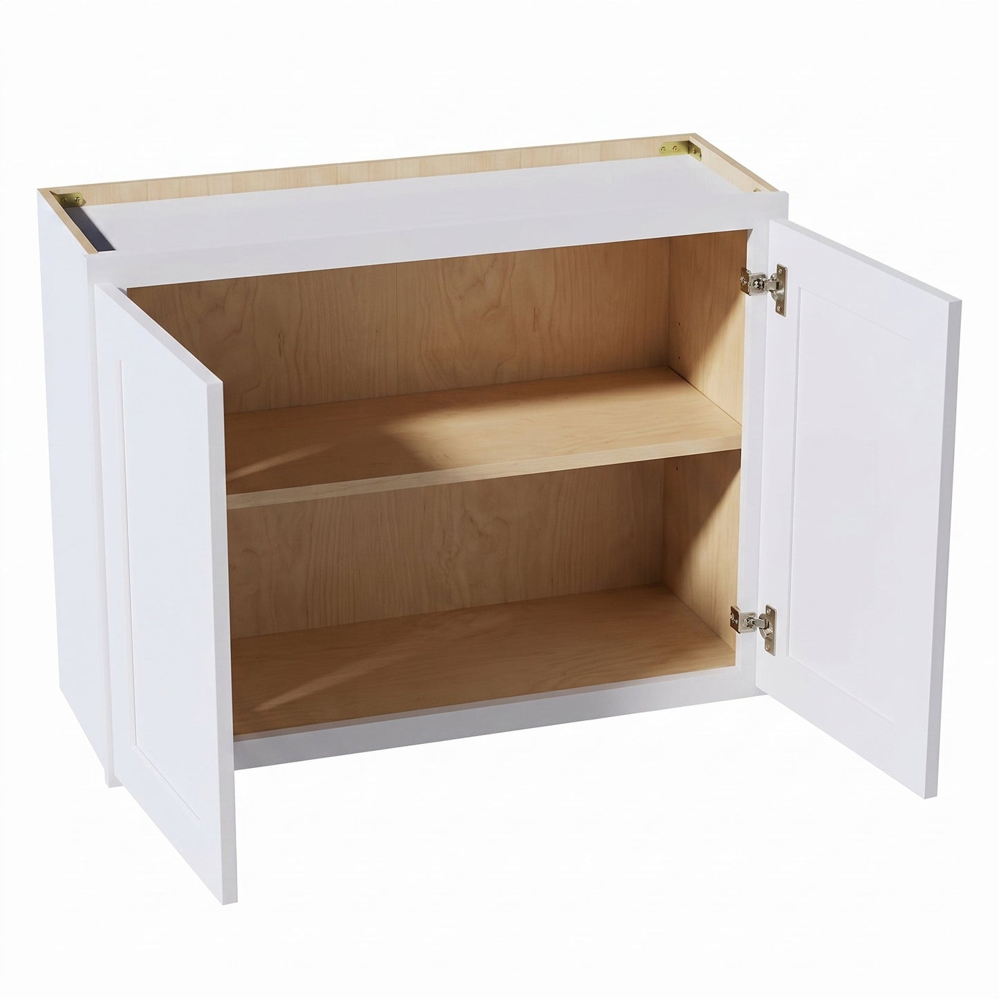 Shaker Bridge Wall Cabinet 36" (W3624) · Ardelle - White - Interior