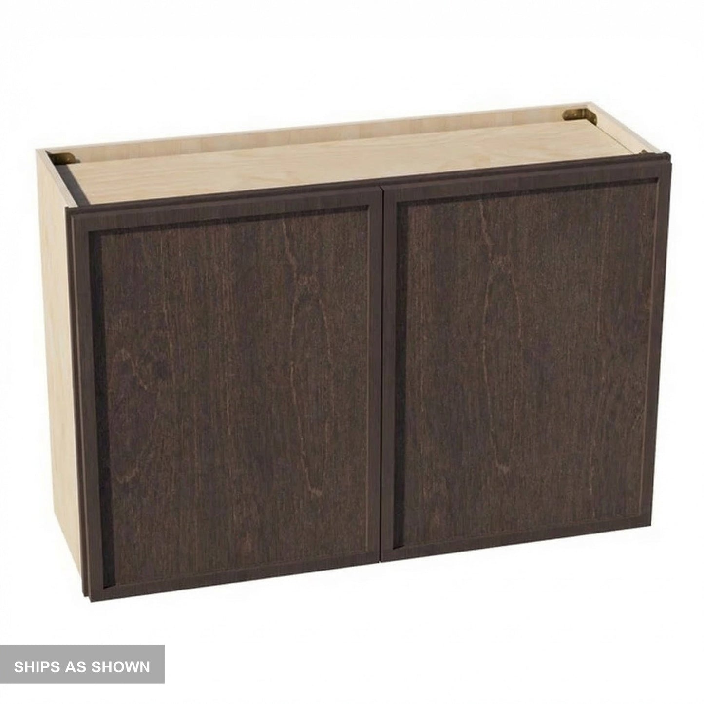 Slim Shaker Bridge Wall Cabinet 36" (W3624) · Slim - Mocha - Flat Pack