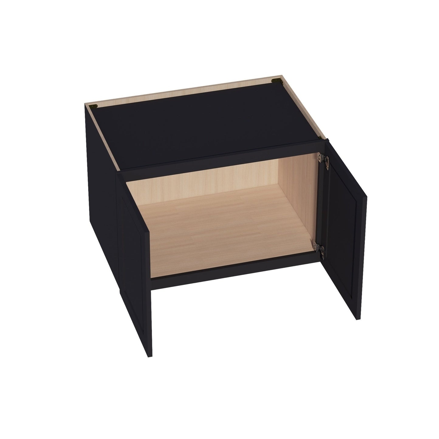 Shaker Bridge Wall Cabinet 36" (W362424) · Ardelle - Ebony - Interior