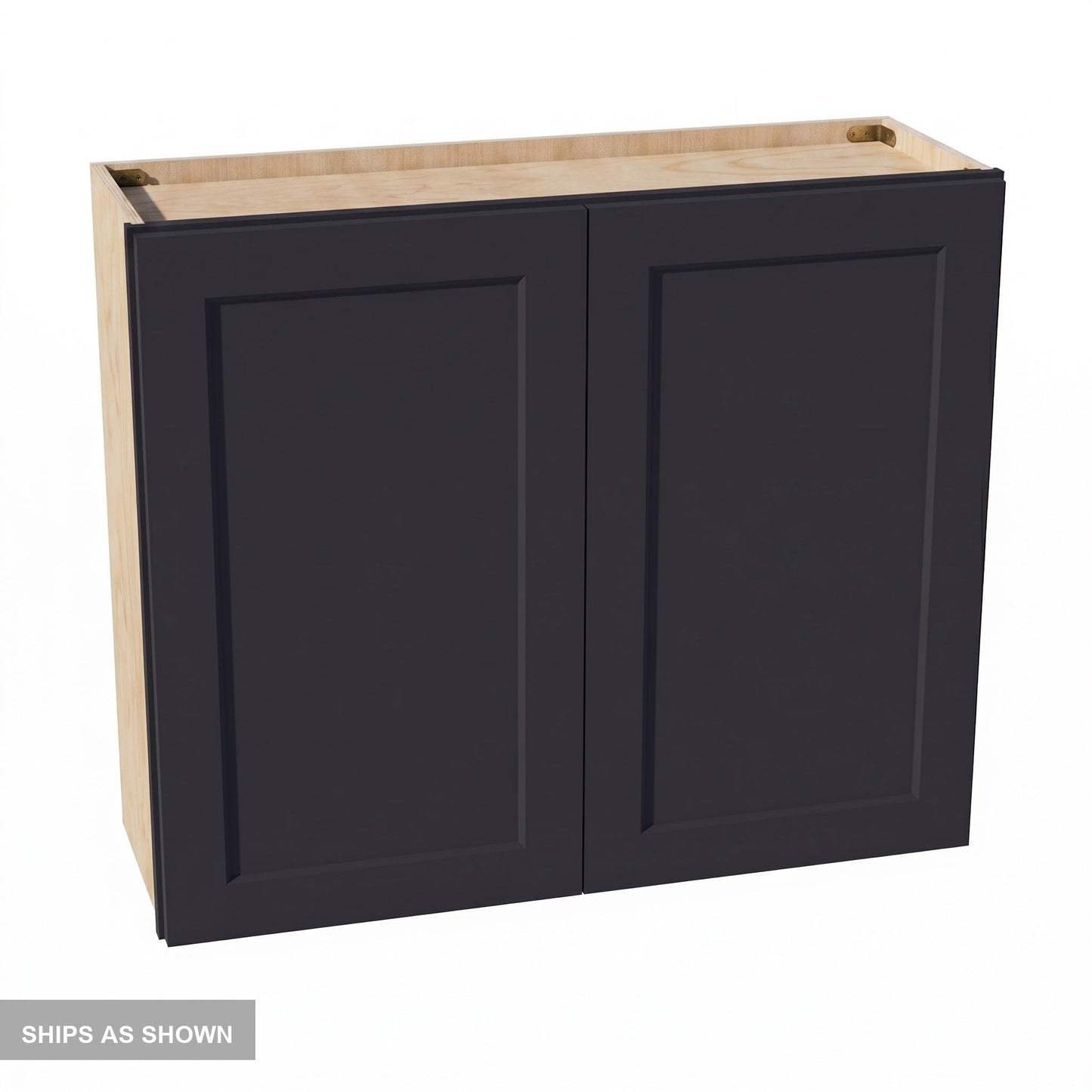 Shaker Wall Cabinet 36" (W3630) · Ardelle - Ebony - Flat Pack