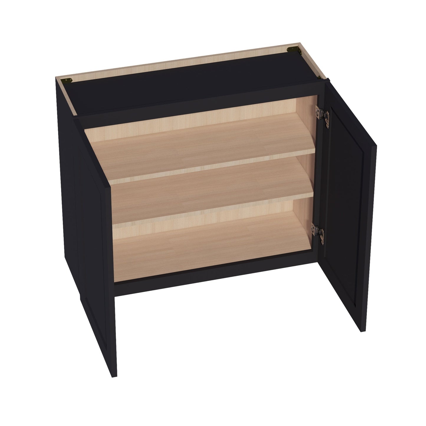 Shaker Wall Cabinet 36" (W3630) · Ardelle - Ebony - Interior